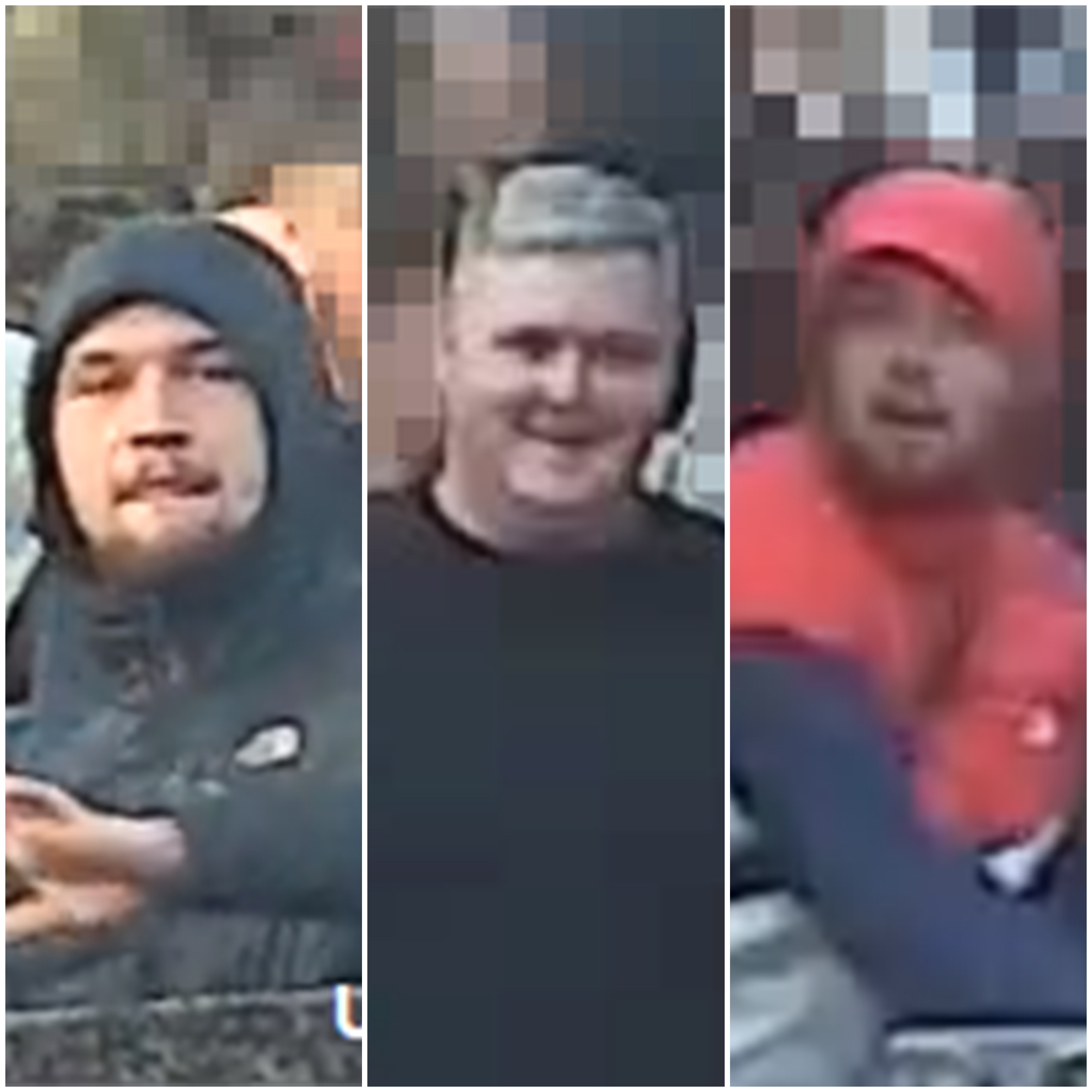 Composite image of three men the PSNI want to trace