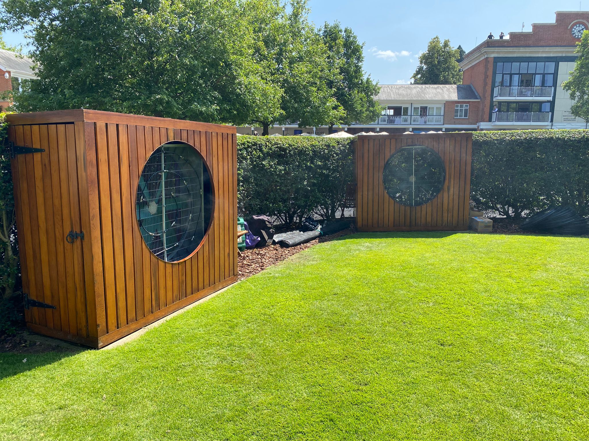 Ascot has cooling fans to hand for the equine stars