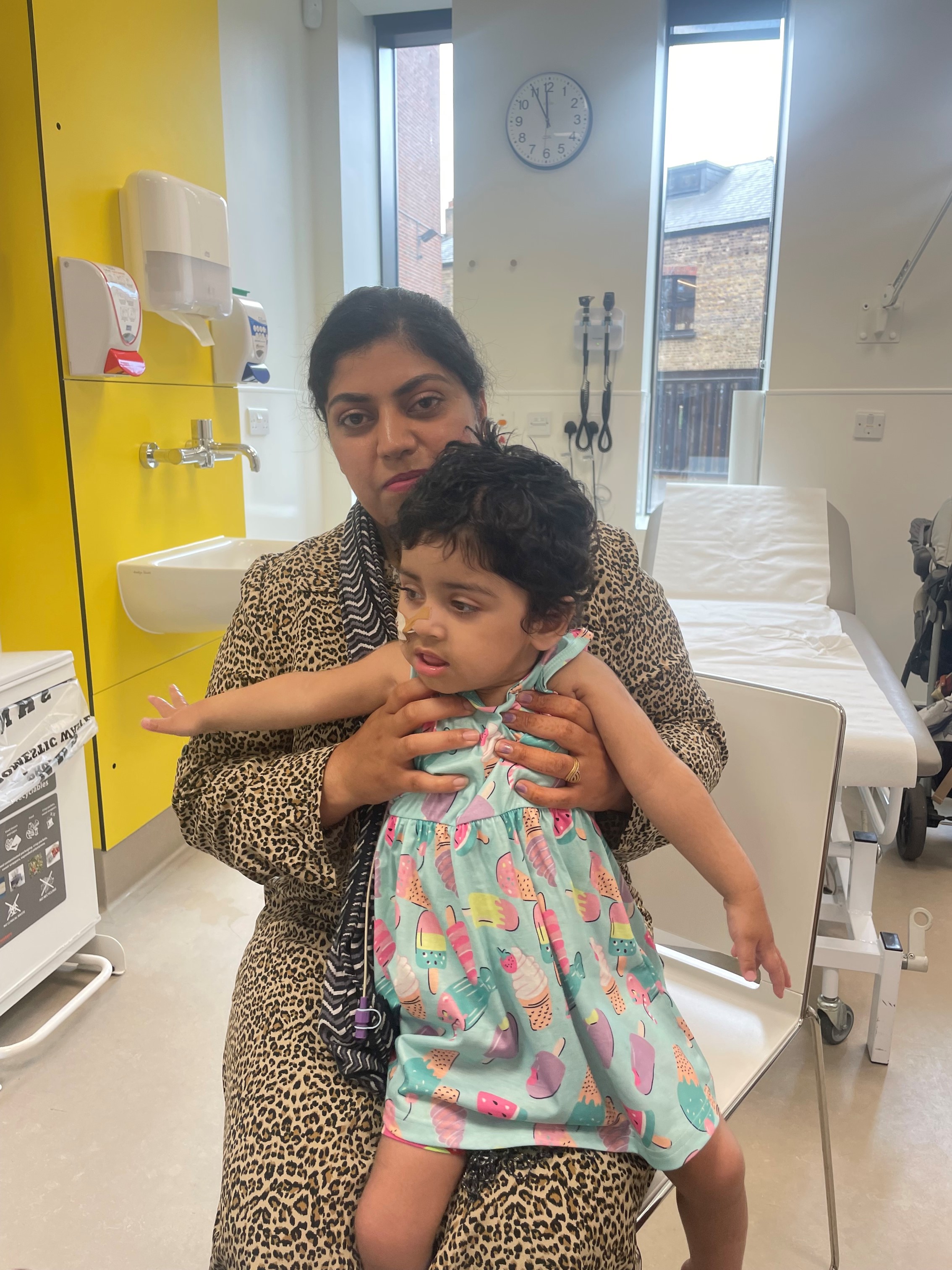 Gunreet and Sandeep Kaur in hospital