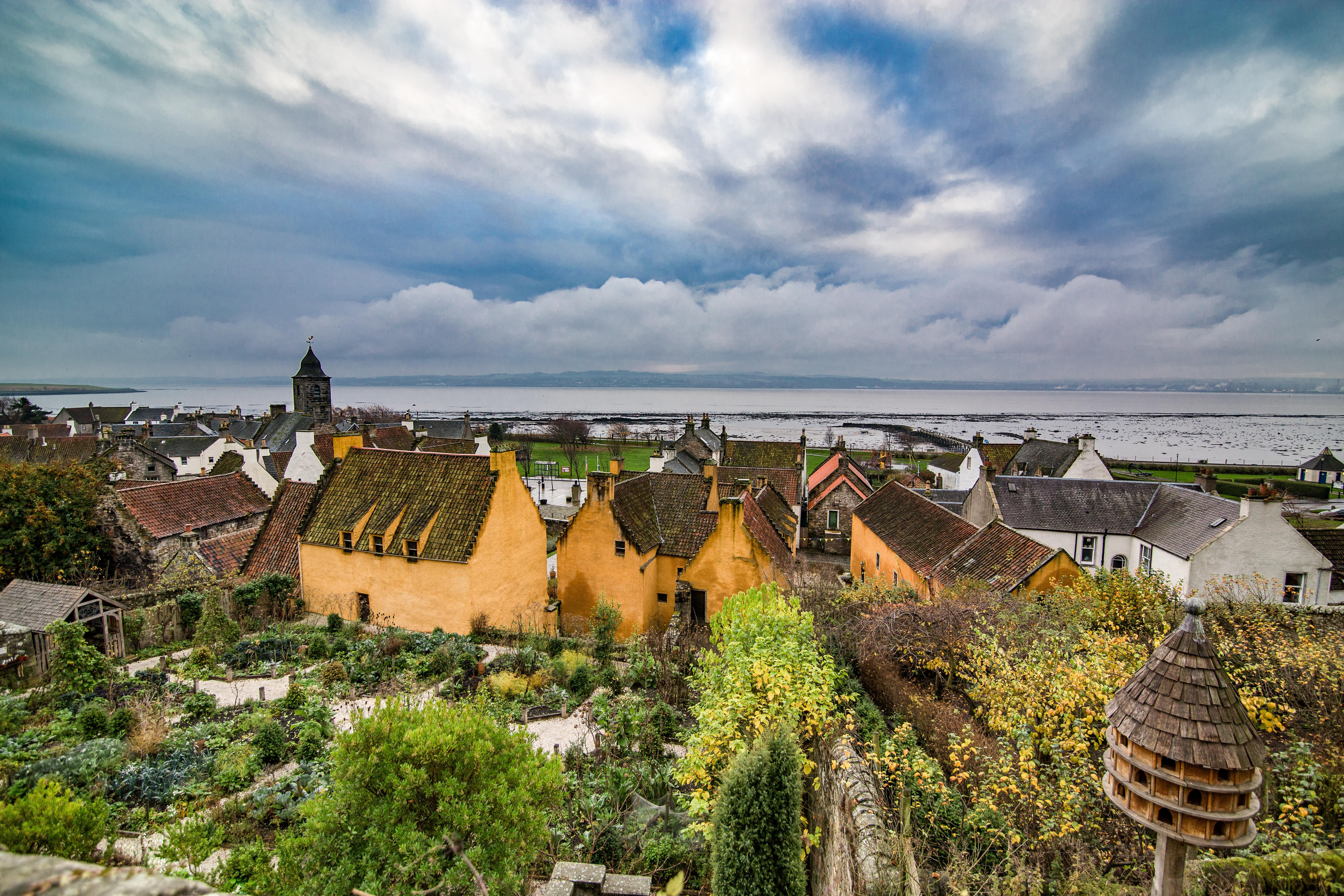 View of Culross Palace out towards the sea