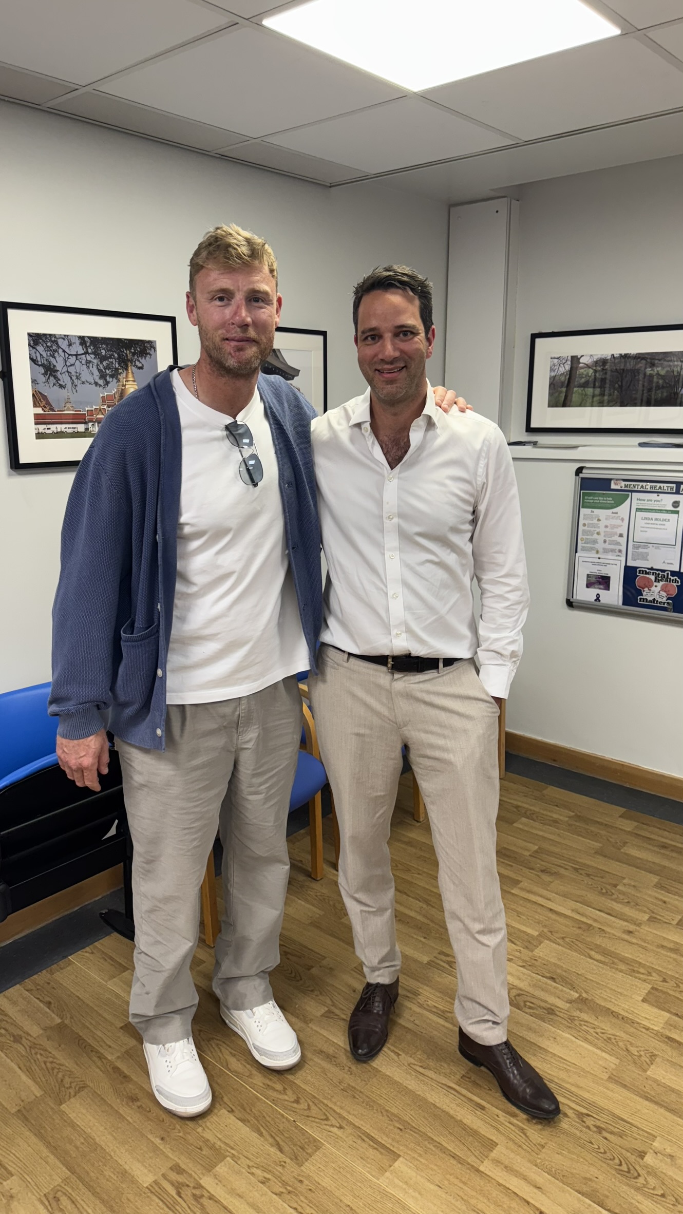 Andrew Flintoff with surgeon Jahrad Haq