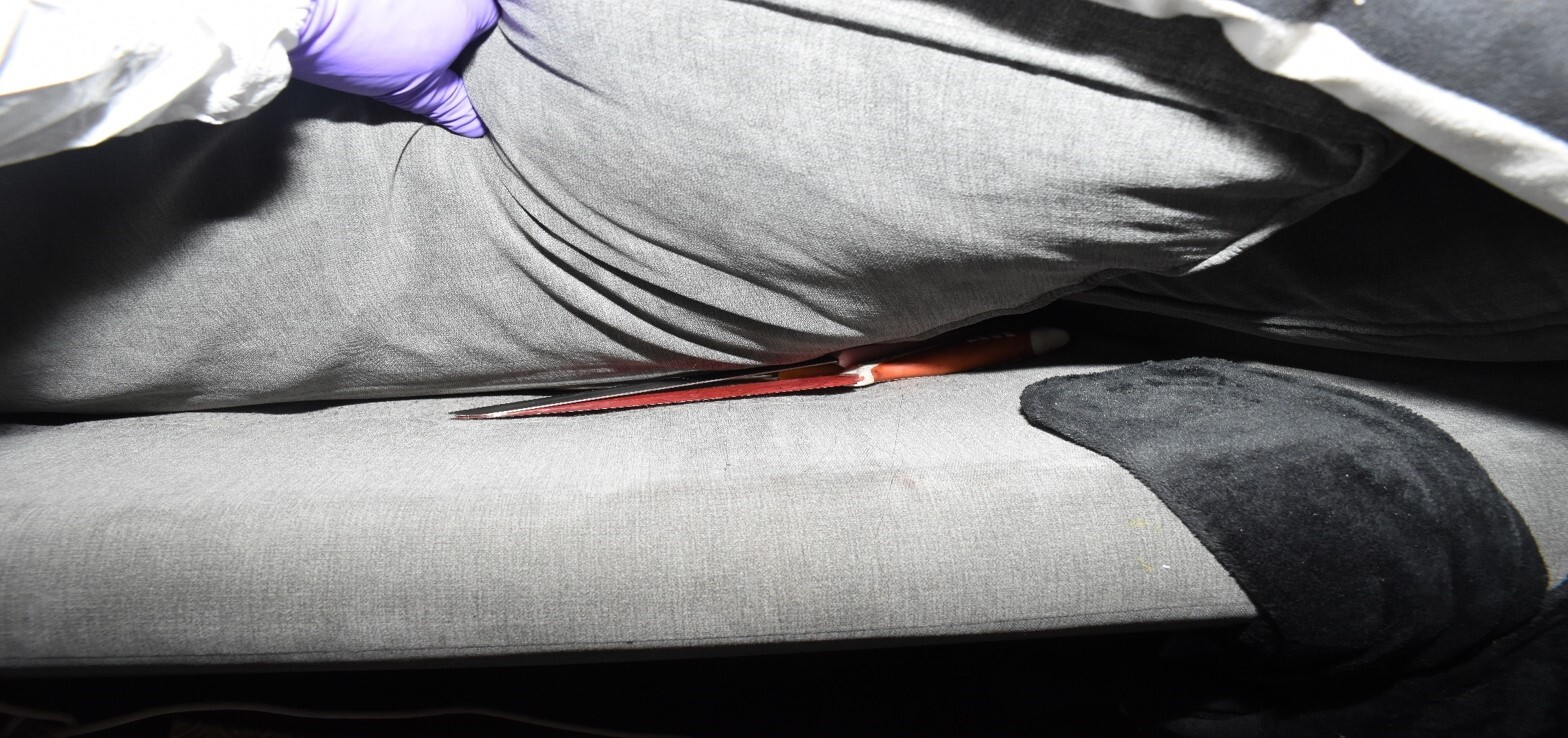 A knife recovered by police. (Bedfordshire Police/ PA)