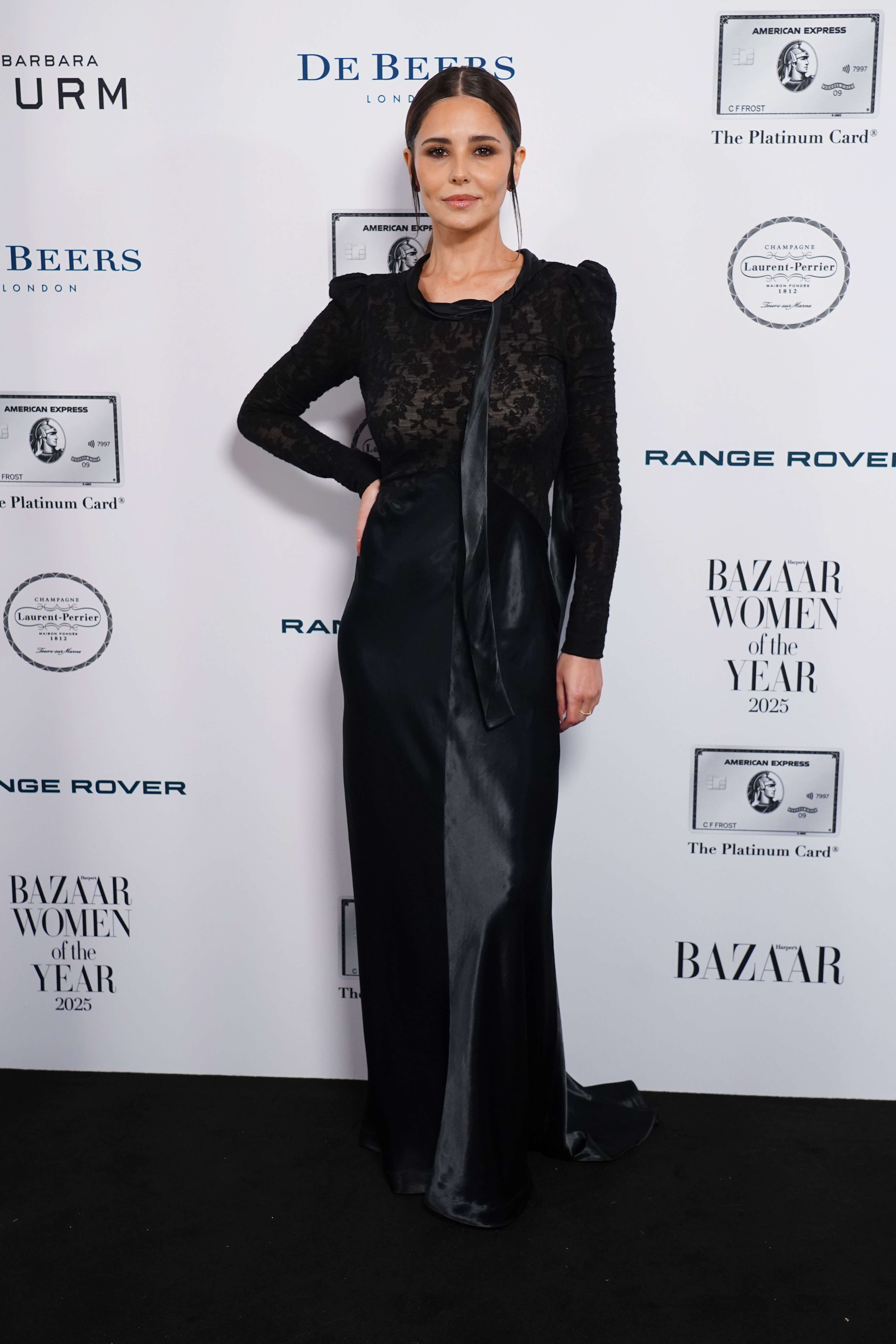 Cheryl Tweedy attends Harper's Bazaar Women of the Year 2025 awards at Claridge's in central London