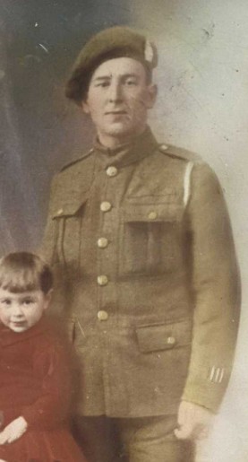 Old colourised photo of Charles Fisher in uniform