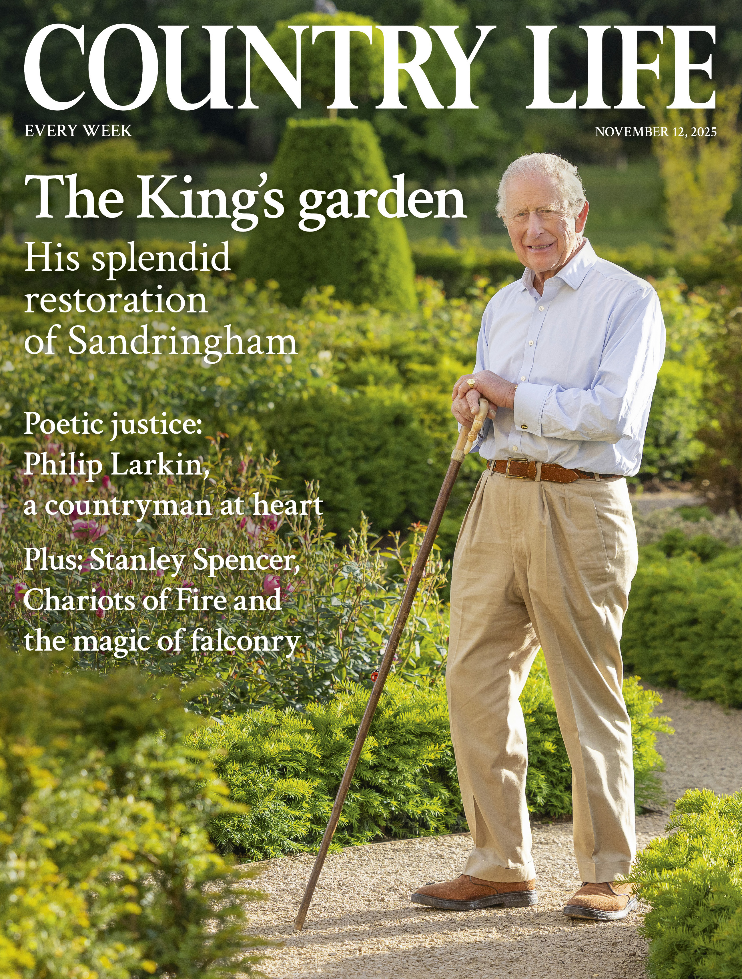 The cover of Country Life featuring the King