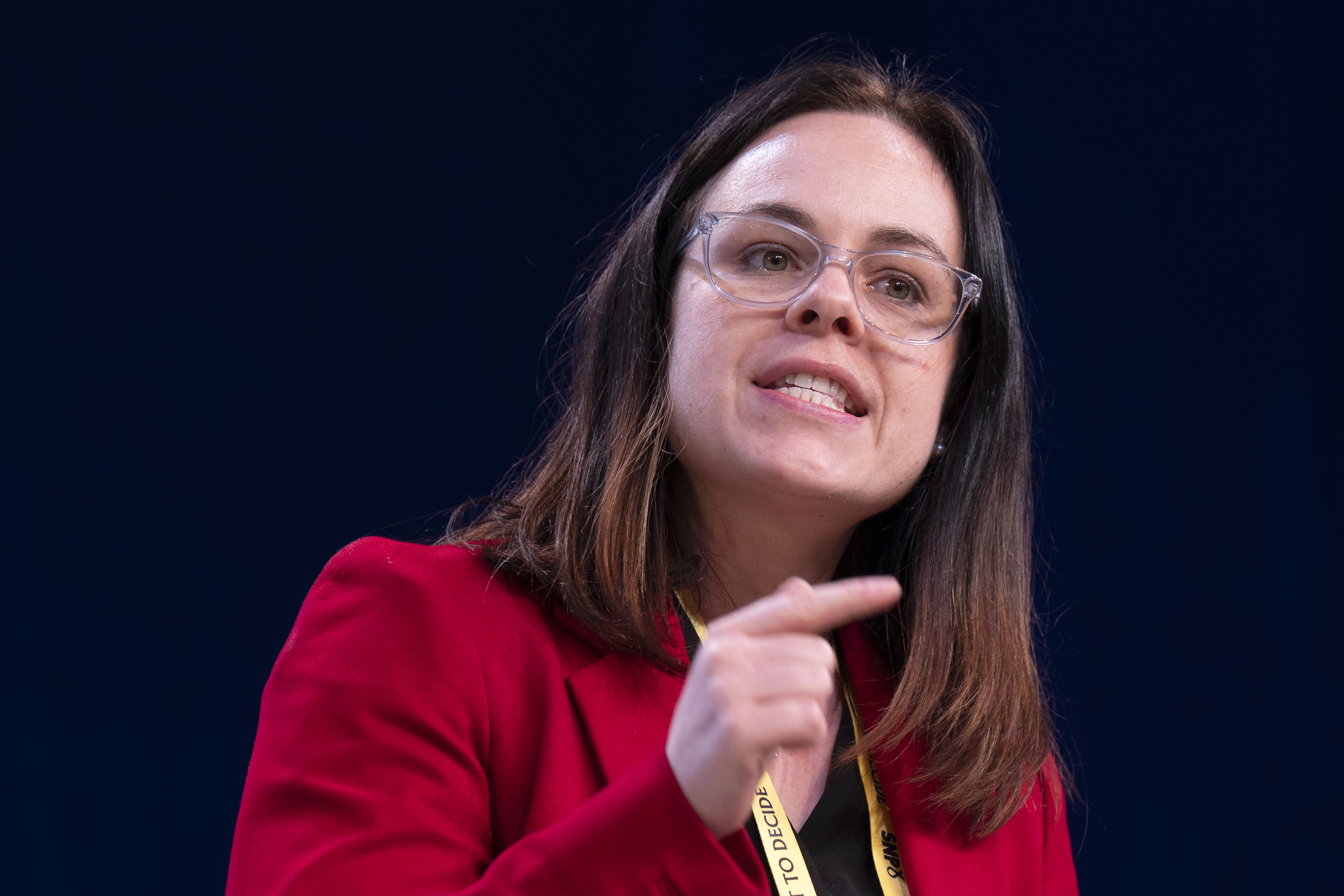 Deputy First Minister Kate Forbes speaks during a business event