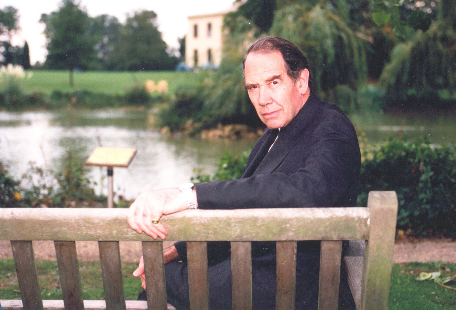 Sir Terence English by the duck pond at Royal Papworth Hospital’s former site in Papworth Everard. (Royal Papworth Hospital/ PA)