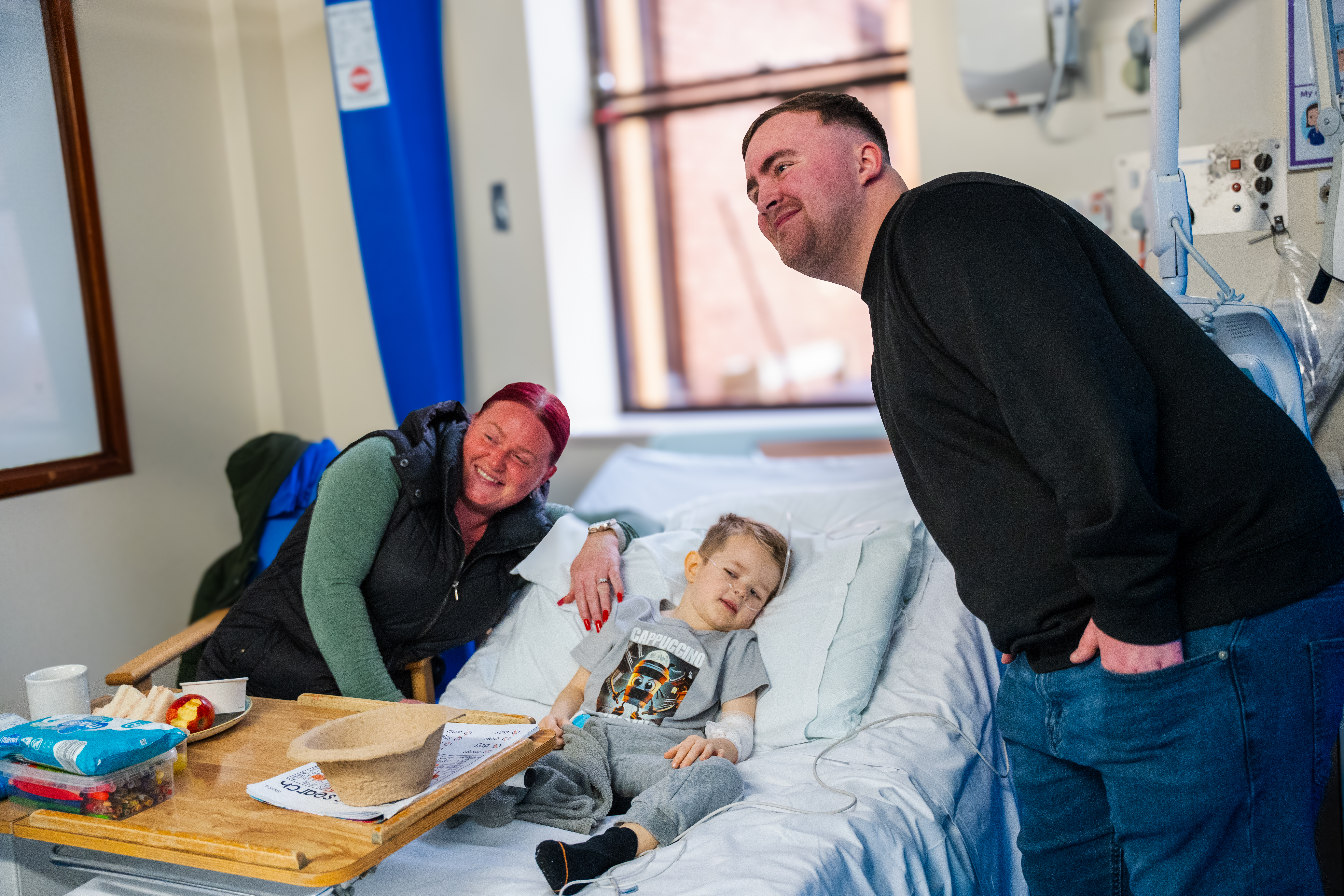 Luke Littler visits children in hospital