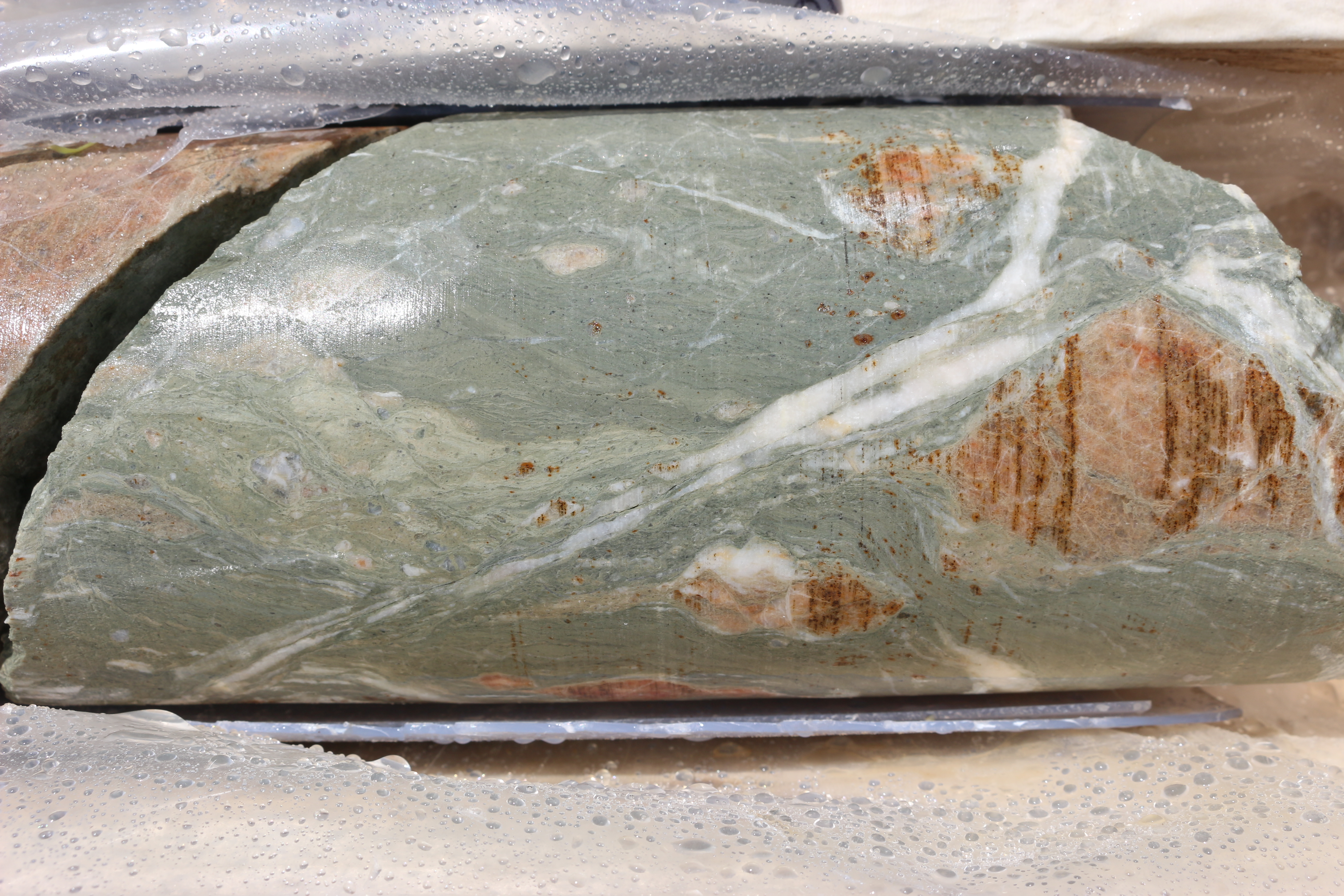 Close up view of a chunk of rock