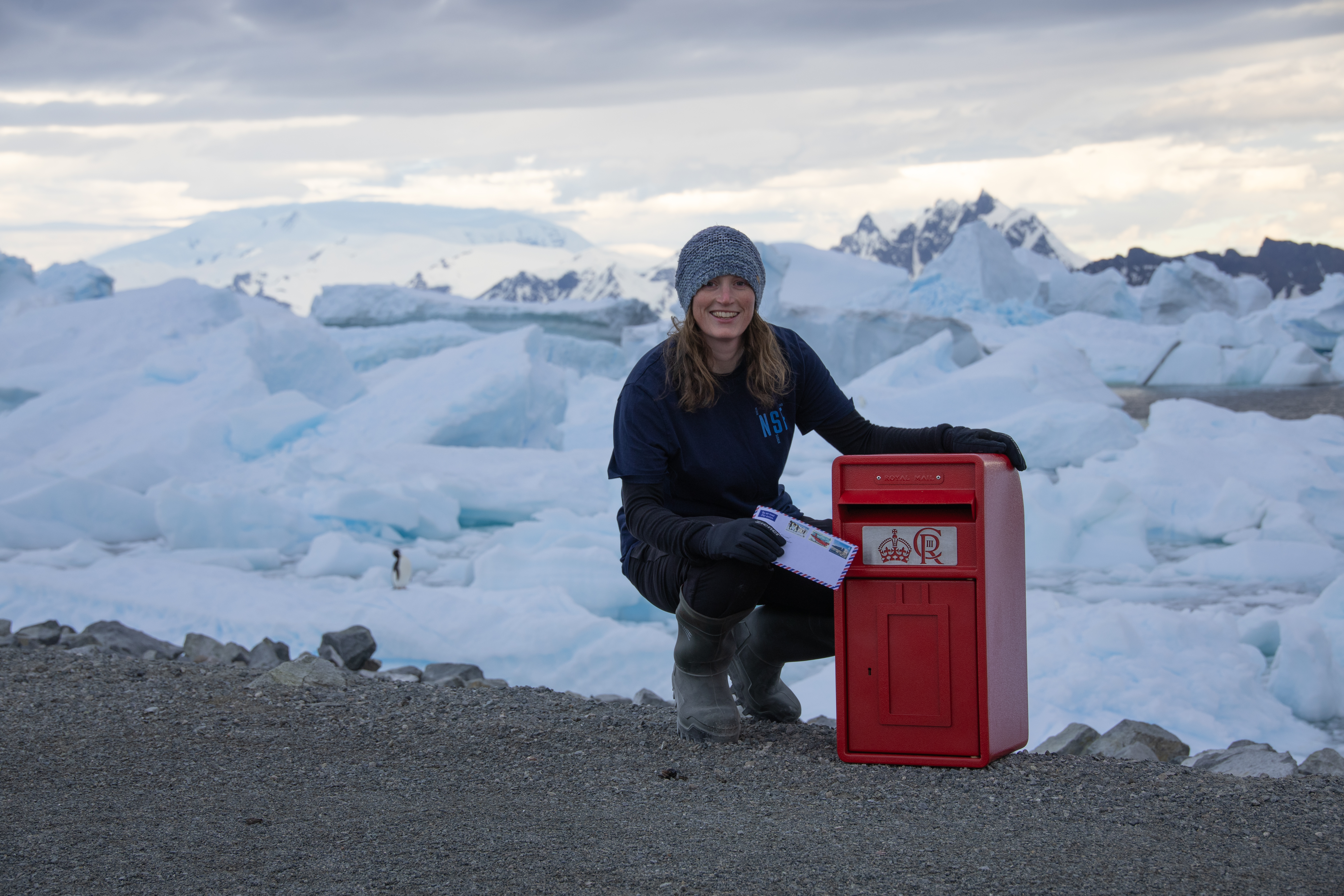 Kirsten Shaw with the post box