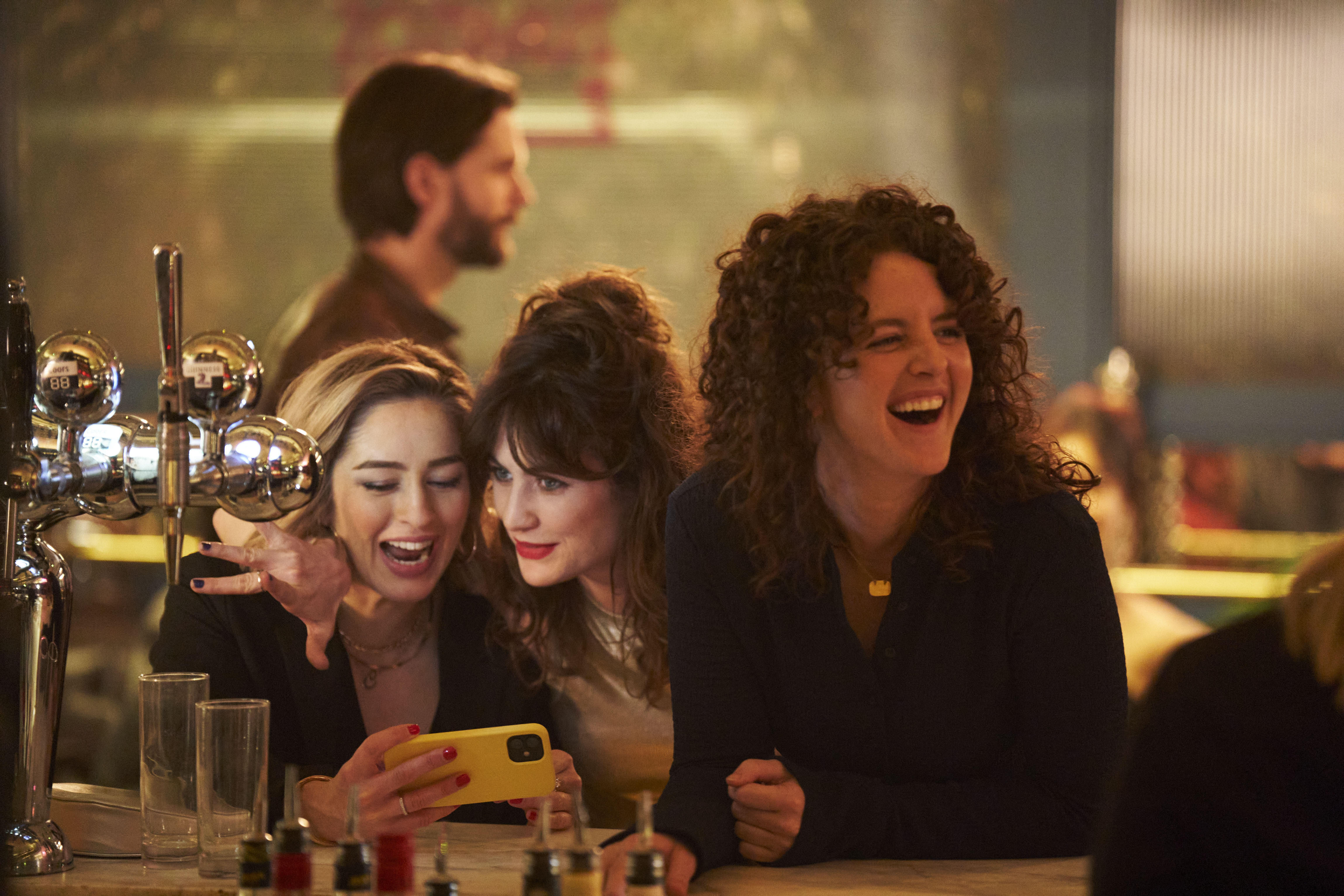 Danielle Galligan, Caroline Menton and Louisa Harland in The Walsh Sisters