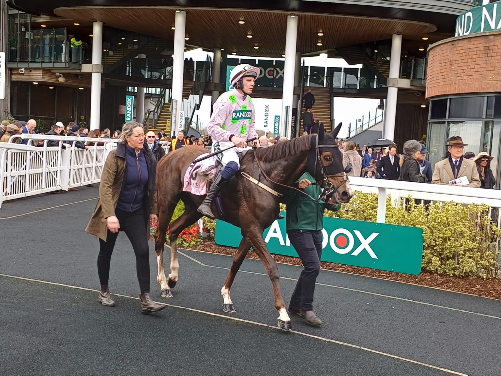 Selma De Vary and Paul Townend after finishing second at Aintree