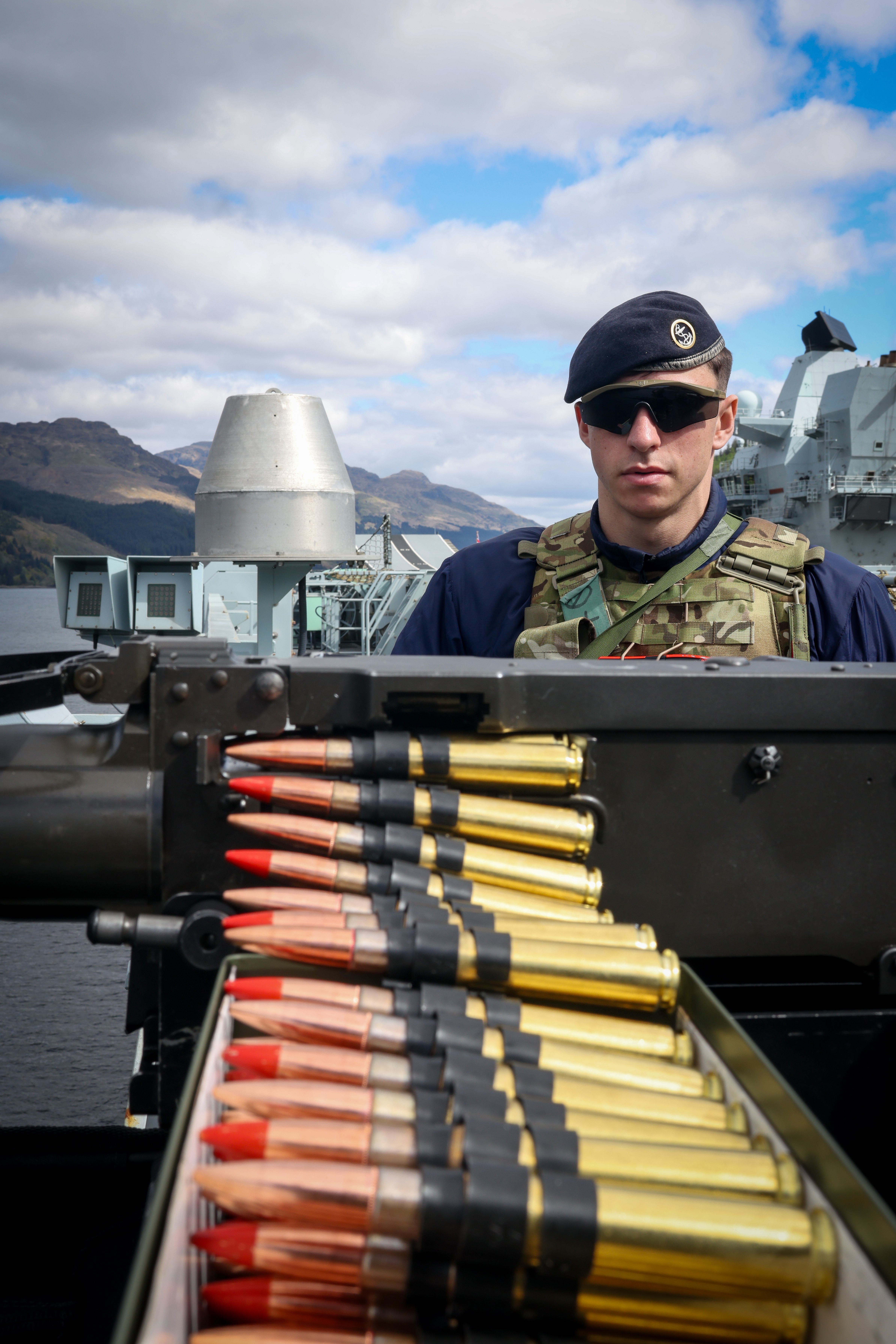 A crew member on board HMS Prince of Wales