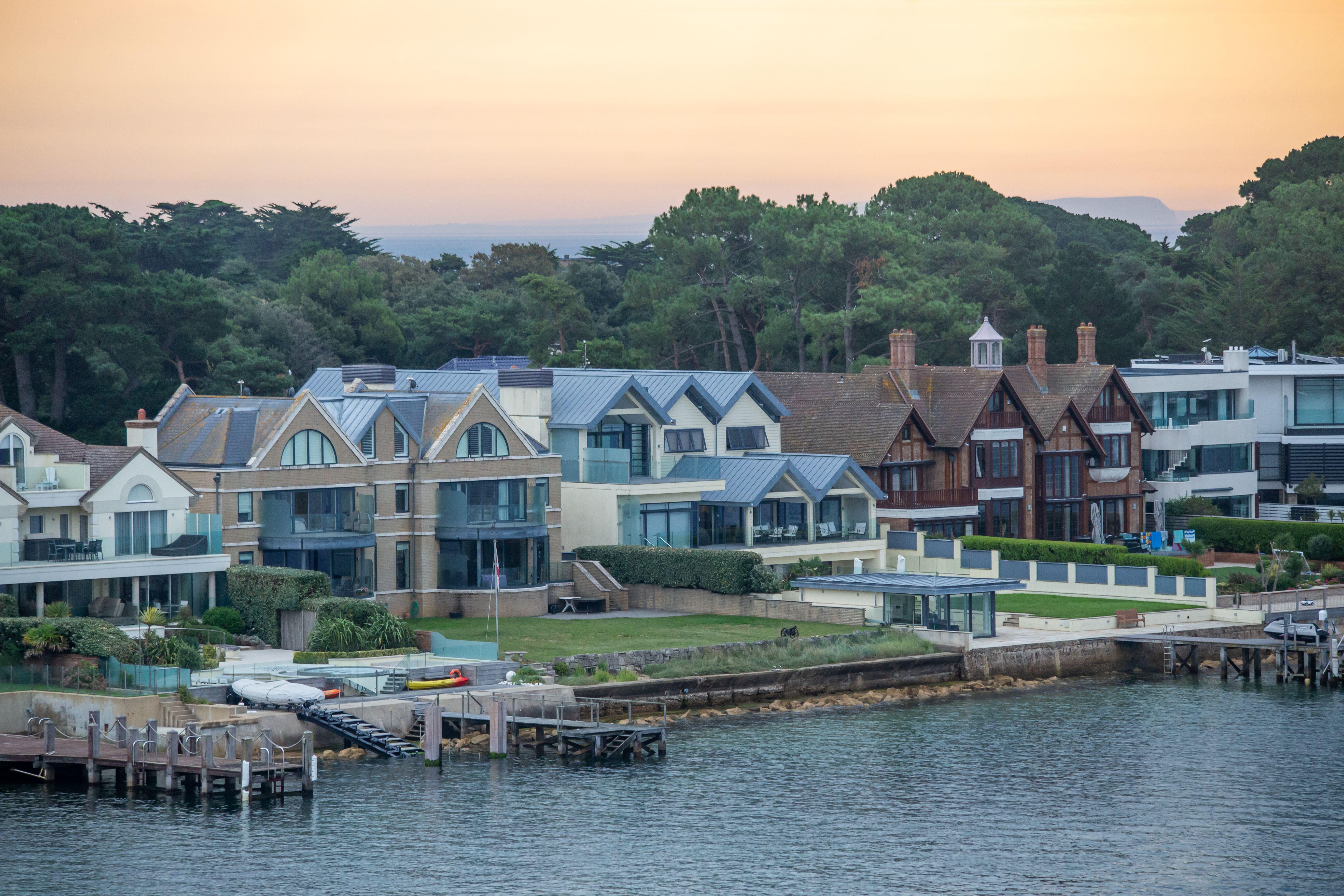 Luxury waterfront houses in Sandbanks, Poole, Dorset