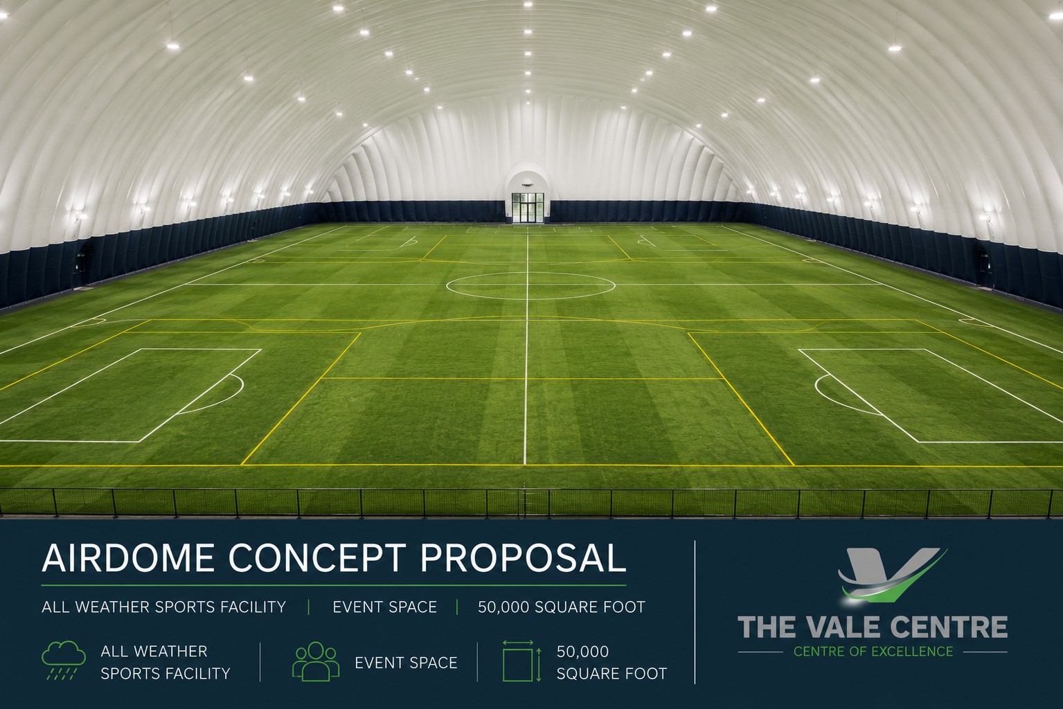 An artist's impression of the planned new air dome