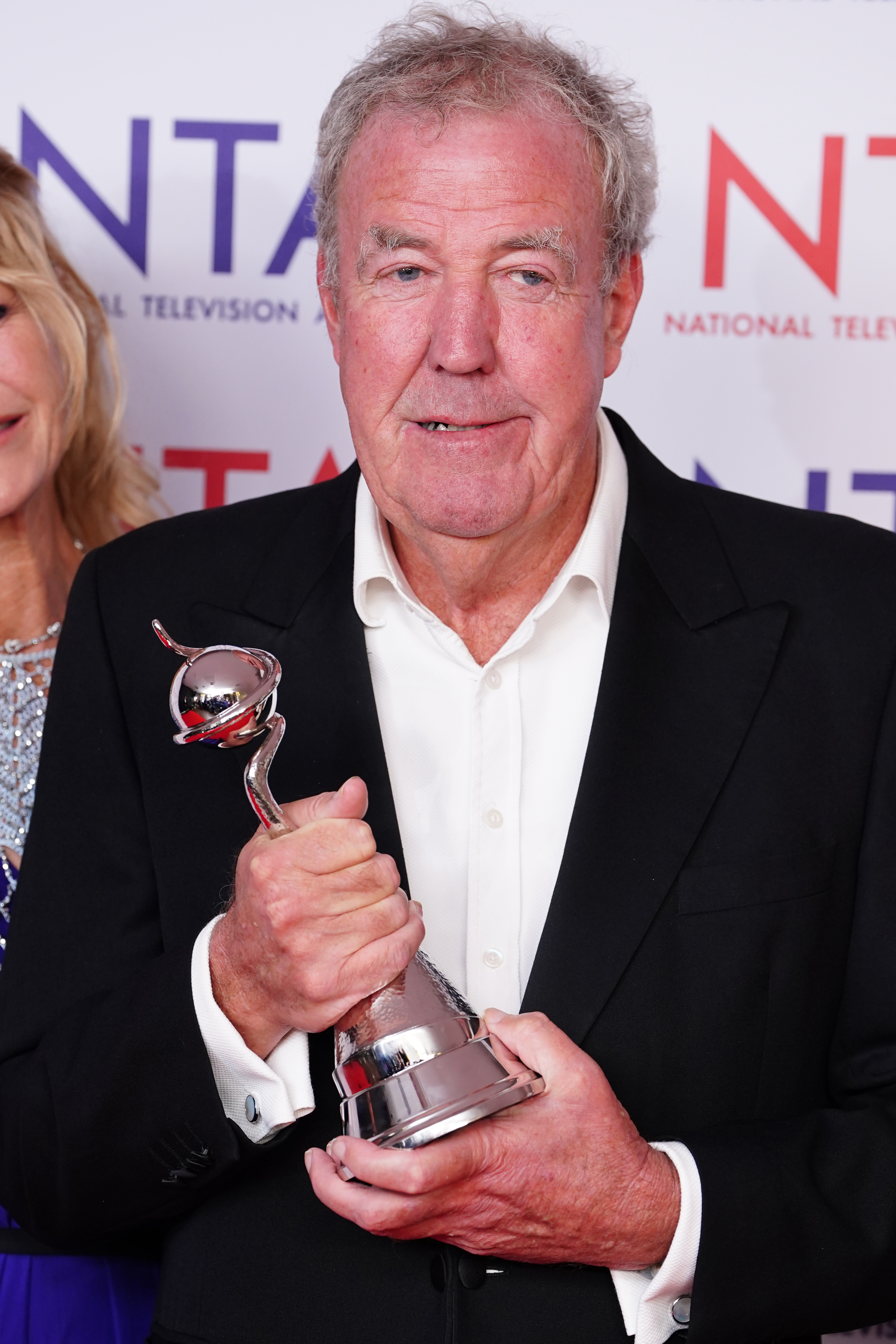 Jeremy Clarkson in the press room after winning the Factual Entertainment Award for Clarkson's Farm at the National Television Awards 2025