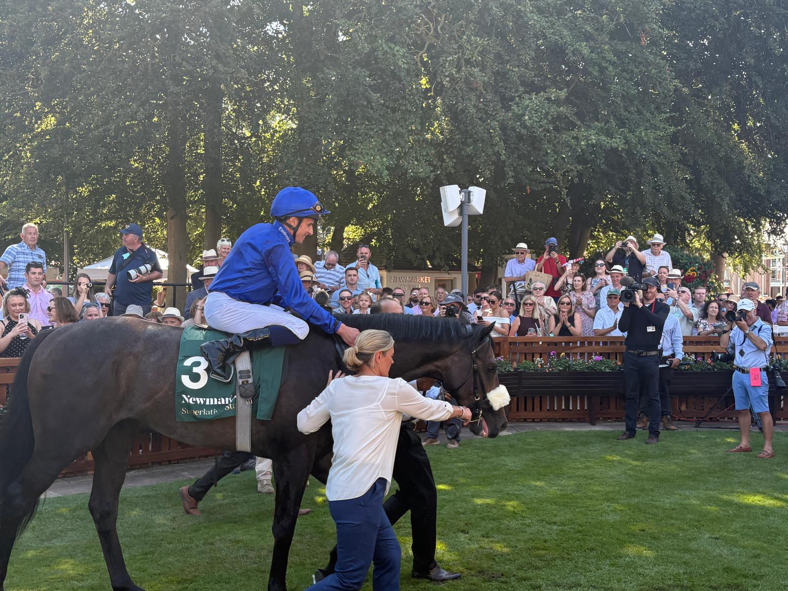 A big smile from William Buick aboard Al Hudaiba