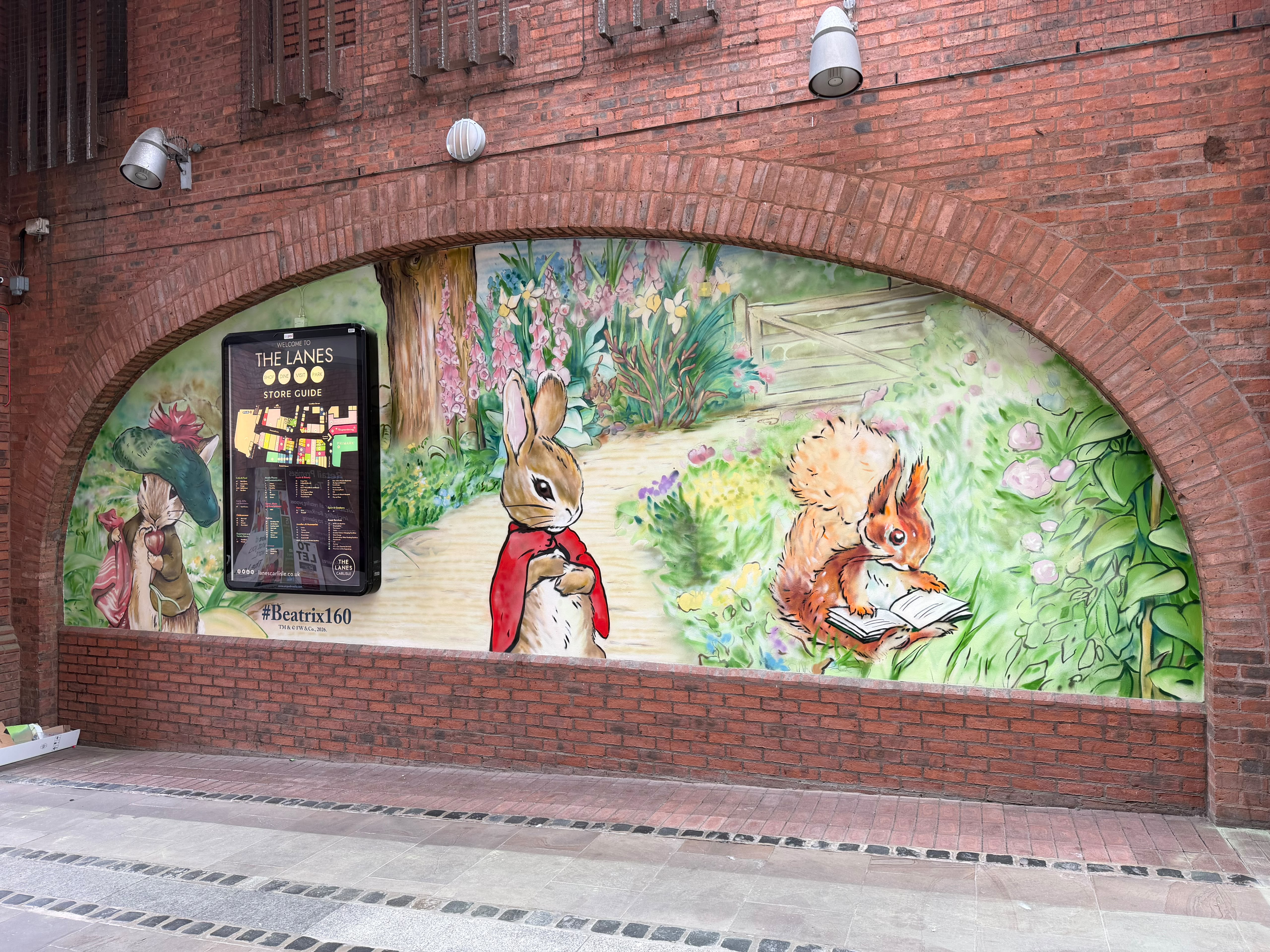 Mural of Beatrix Potter characters