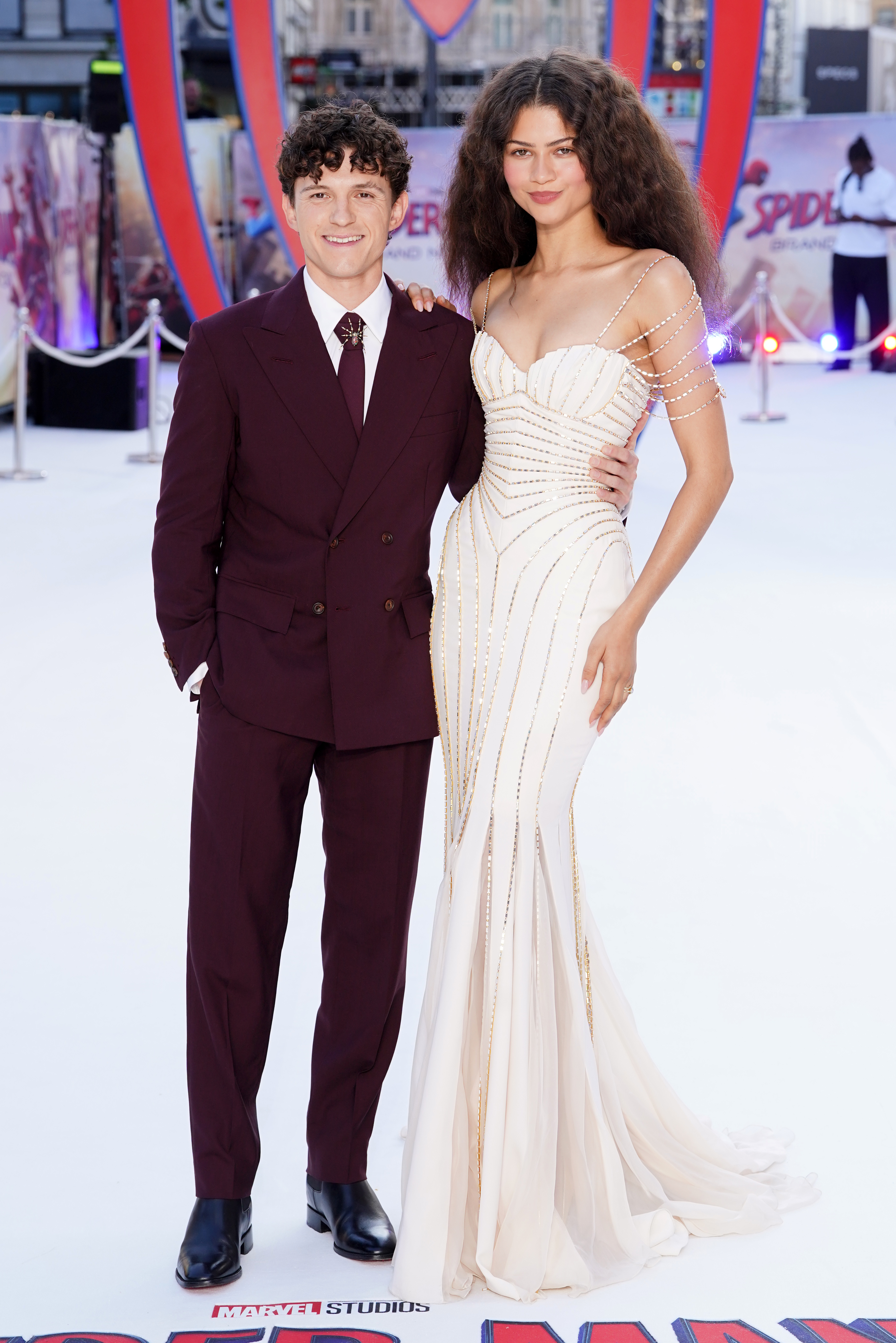 Tom Holland and Zendaya arrive for the UK Premiere of Spider-Man Brand New Day at Odeon Luxe, Leicester Square, central London. Picture date: Wednesday July 29, 2026.