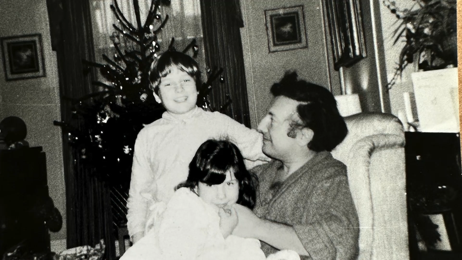 Wicker Man director Robin Hardy, pictured with Justin and his sister Arabella