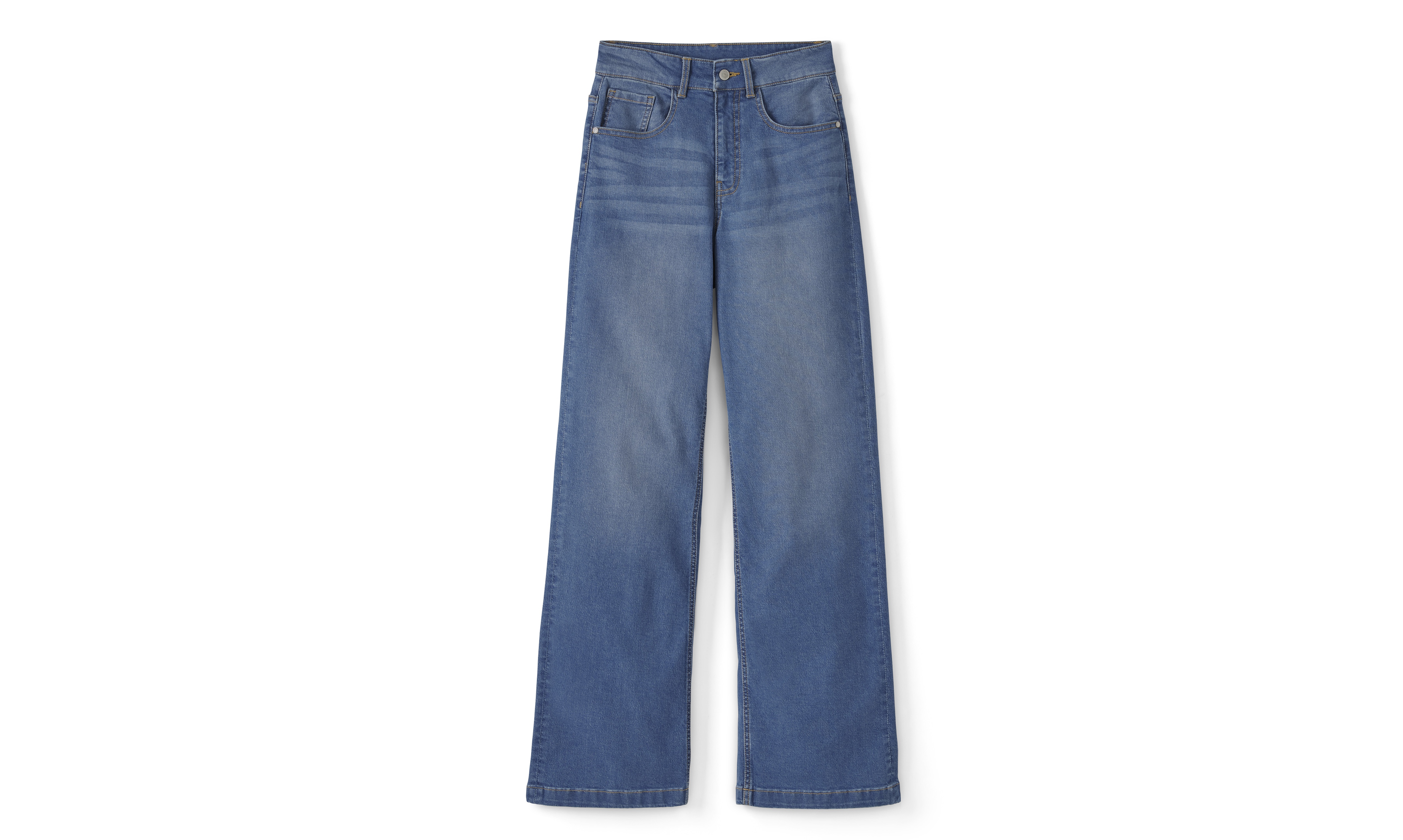Cotton Traders Wide Leg Jeans in Lightwash, £40