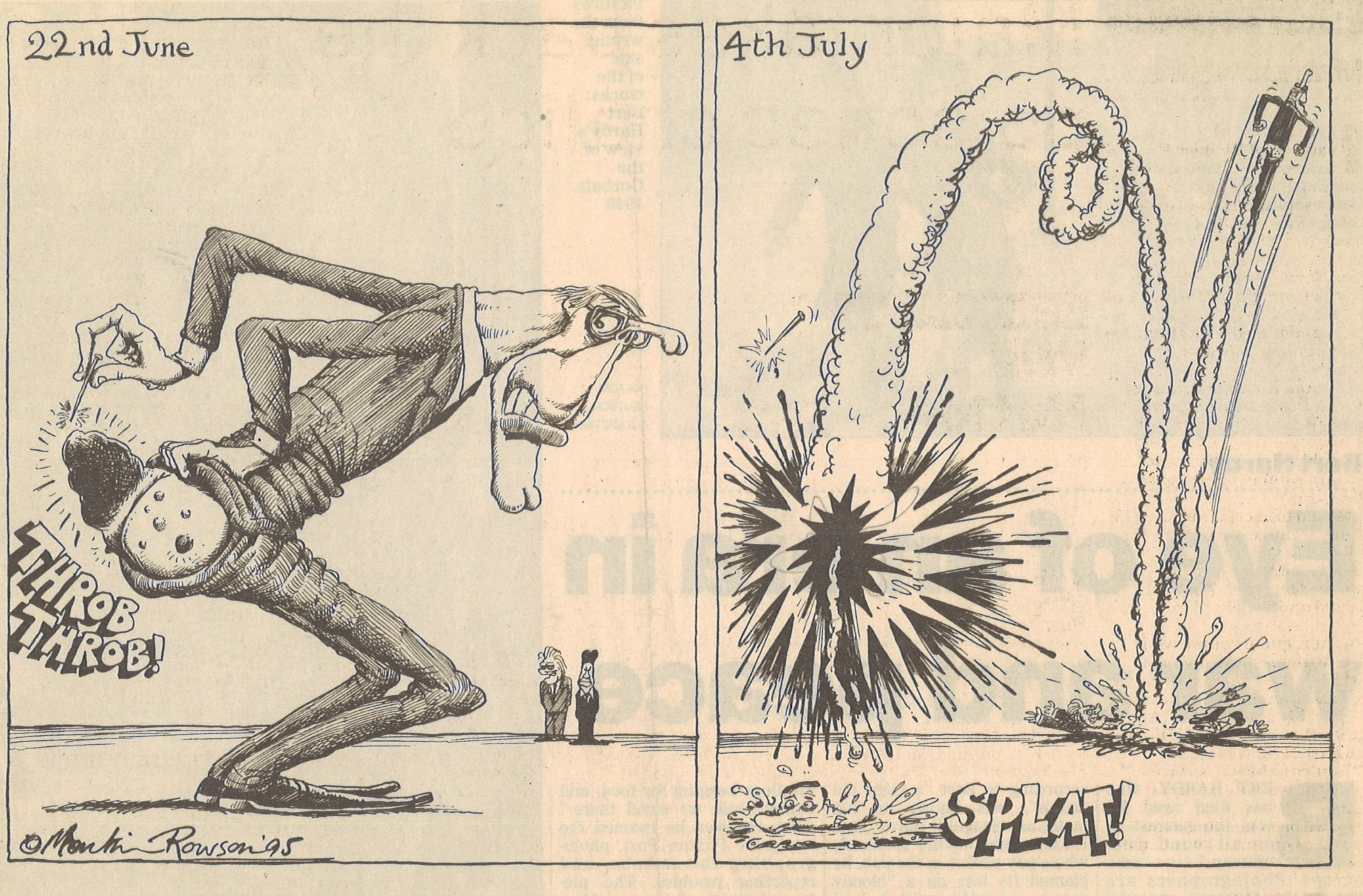 Cartoon of John Major by Martin Rowson (PA)