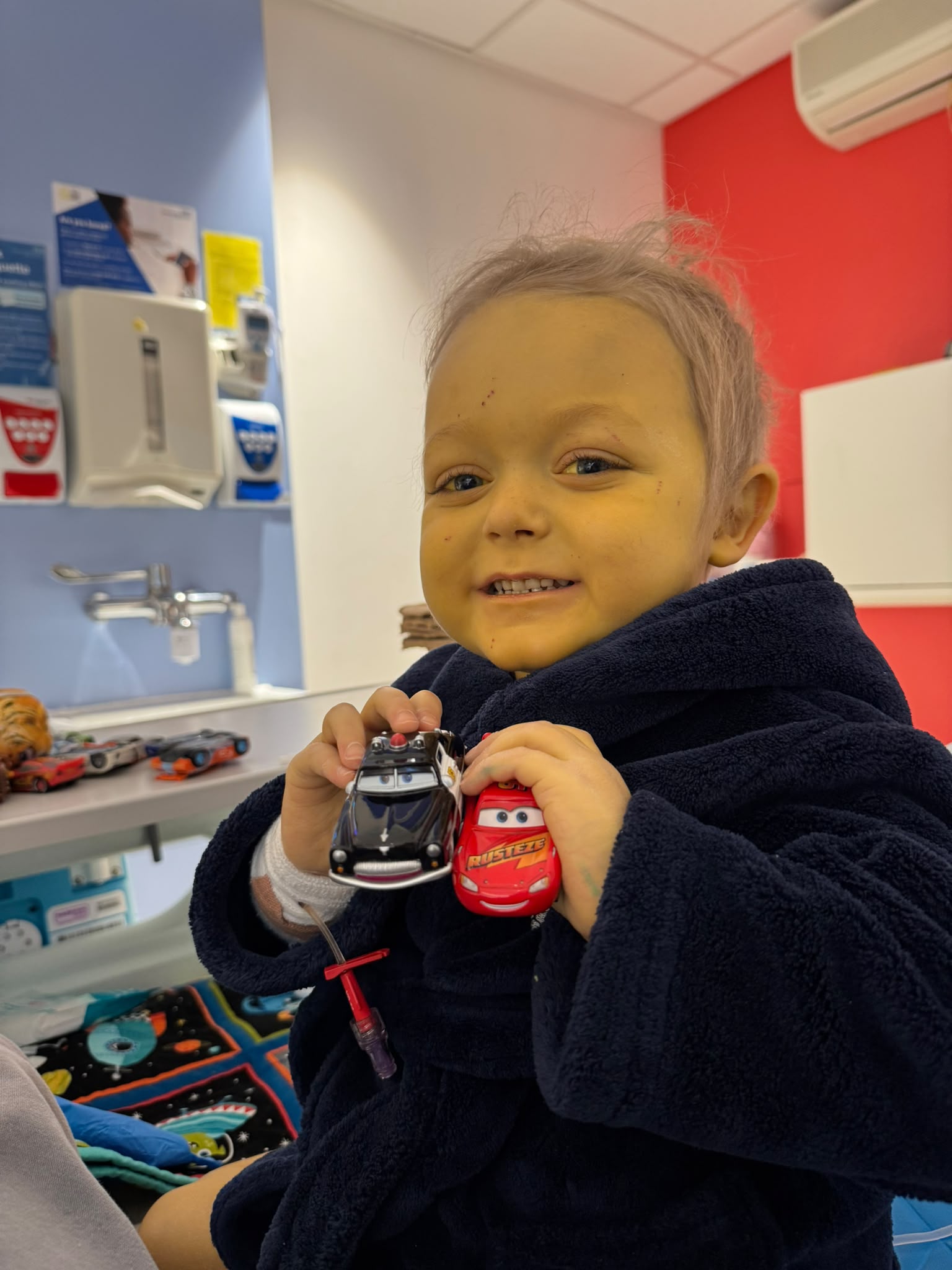 Harry Jackson before he received a liver and bowel transplant