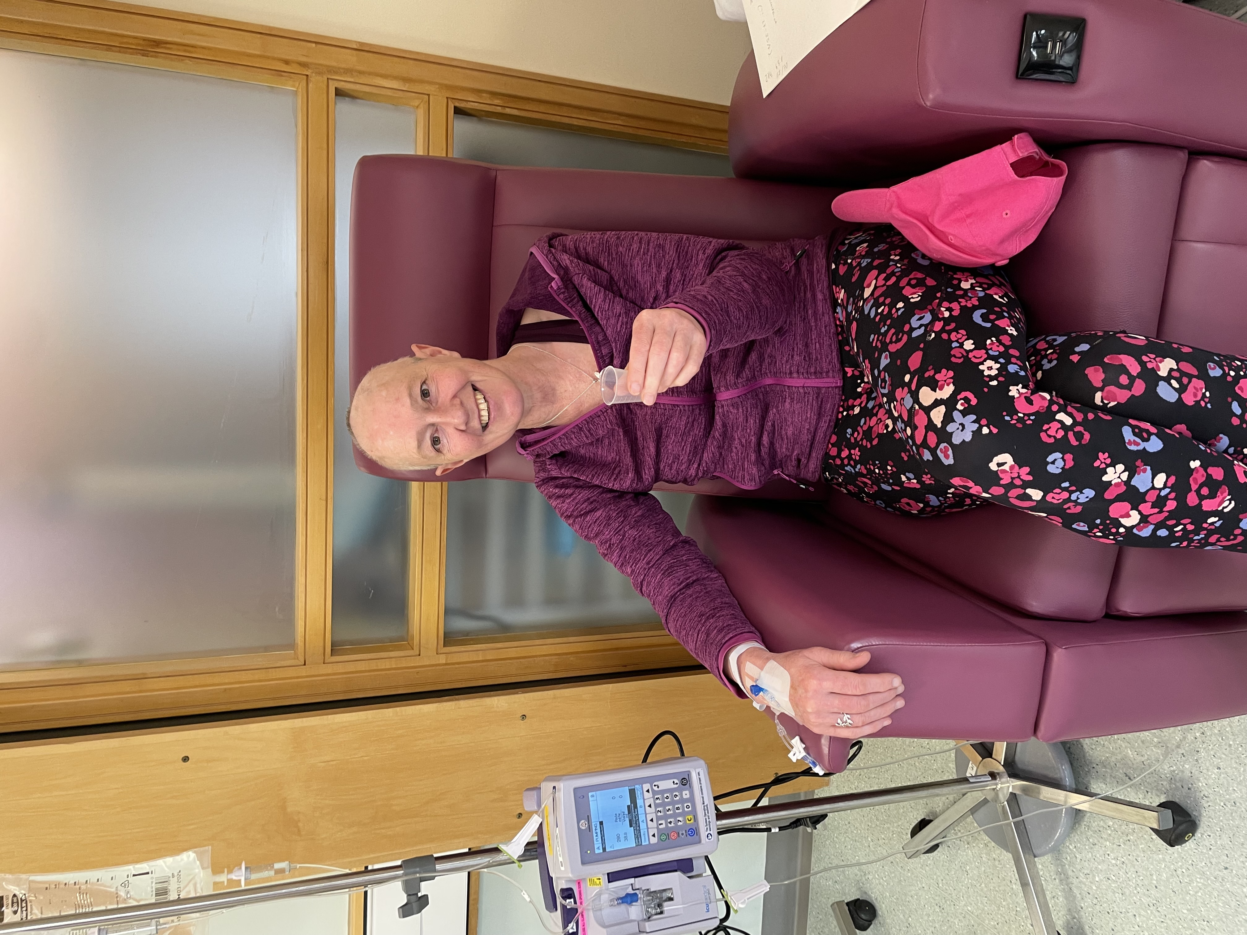 Trish Gordon receiving Chemotherapy in 2014