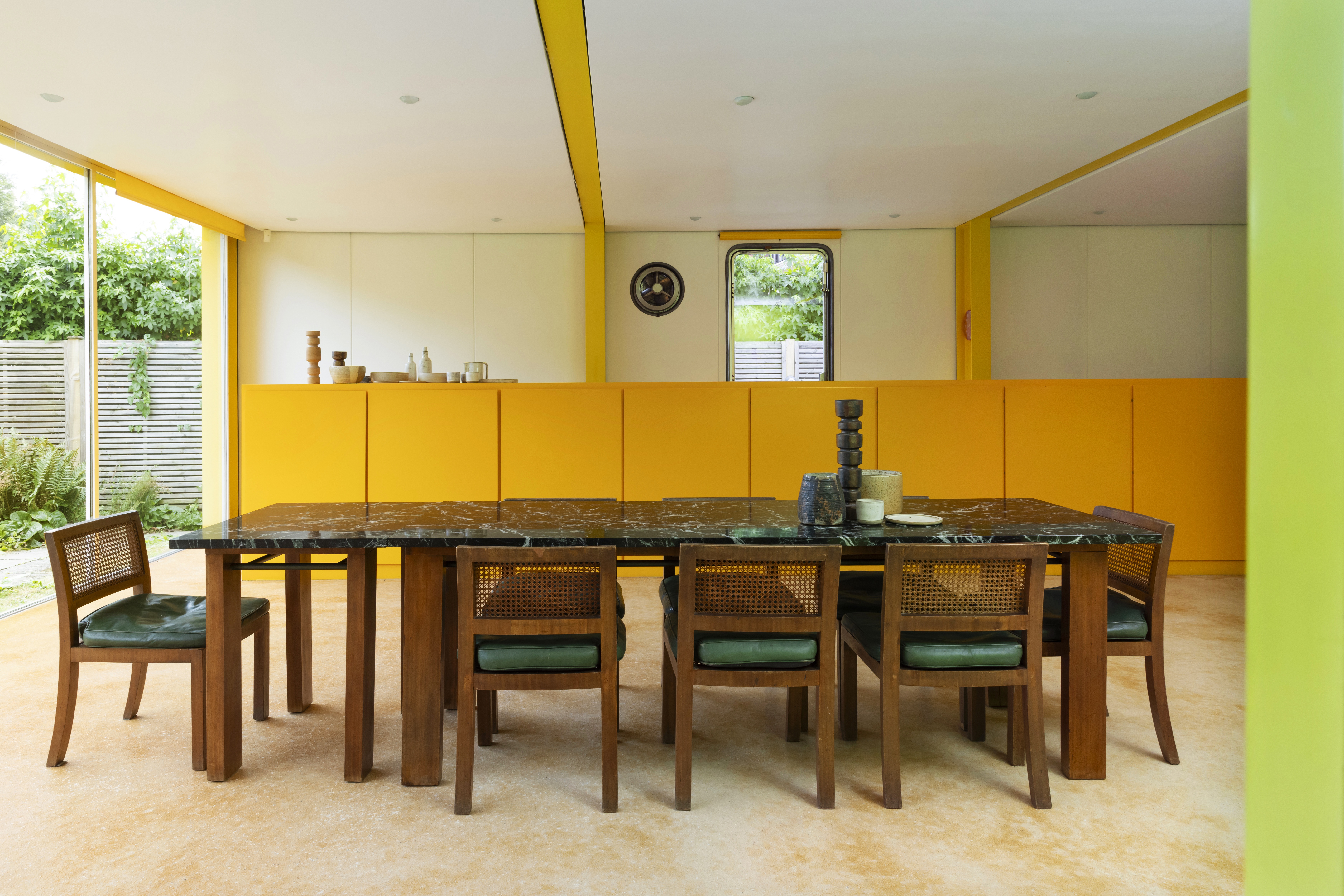 View of a dining table