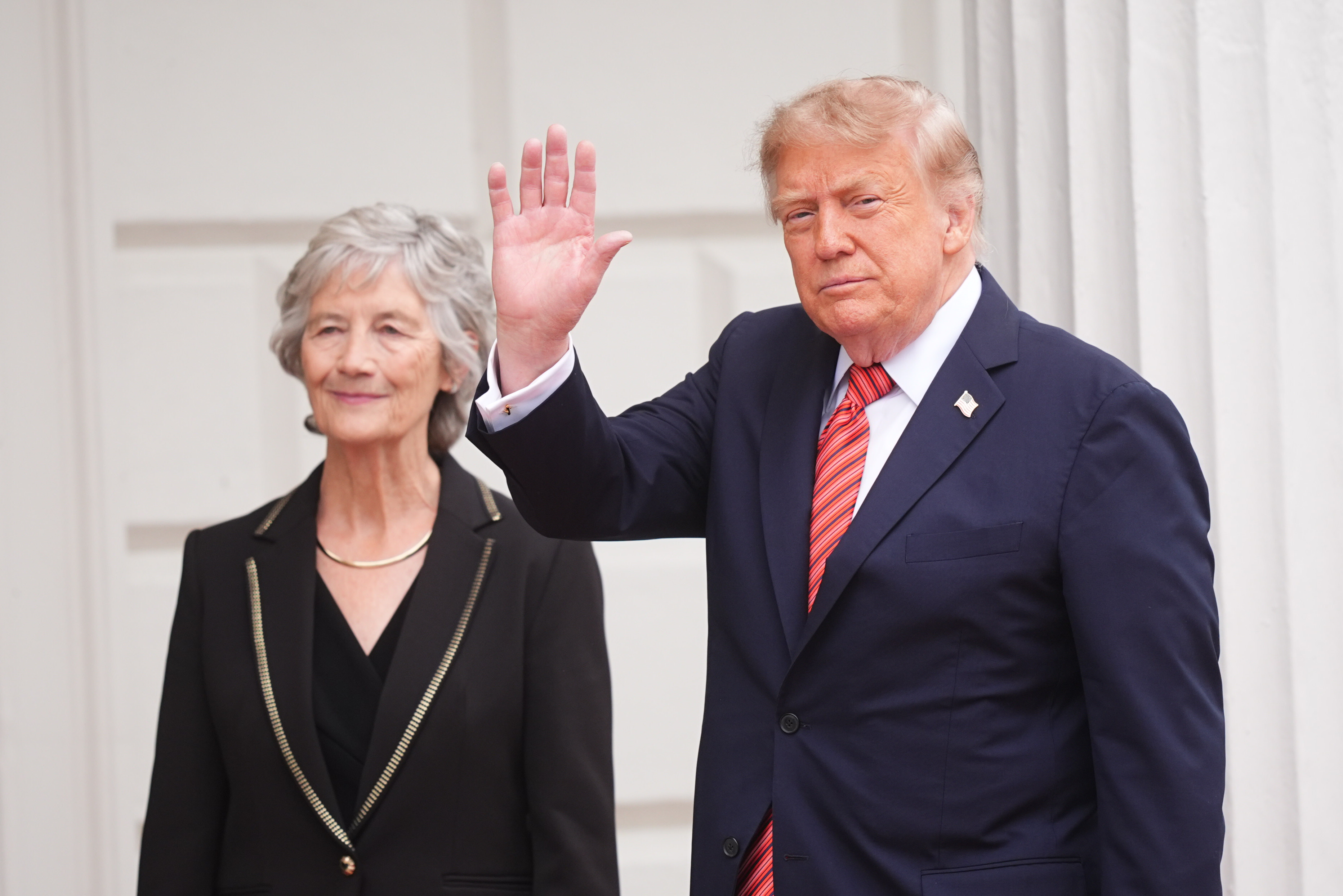 Catherine Connolly and Donald Trump