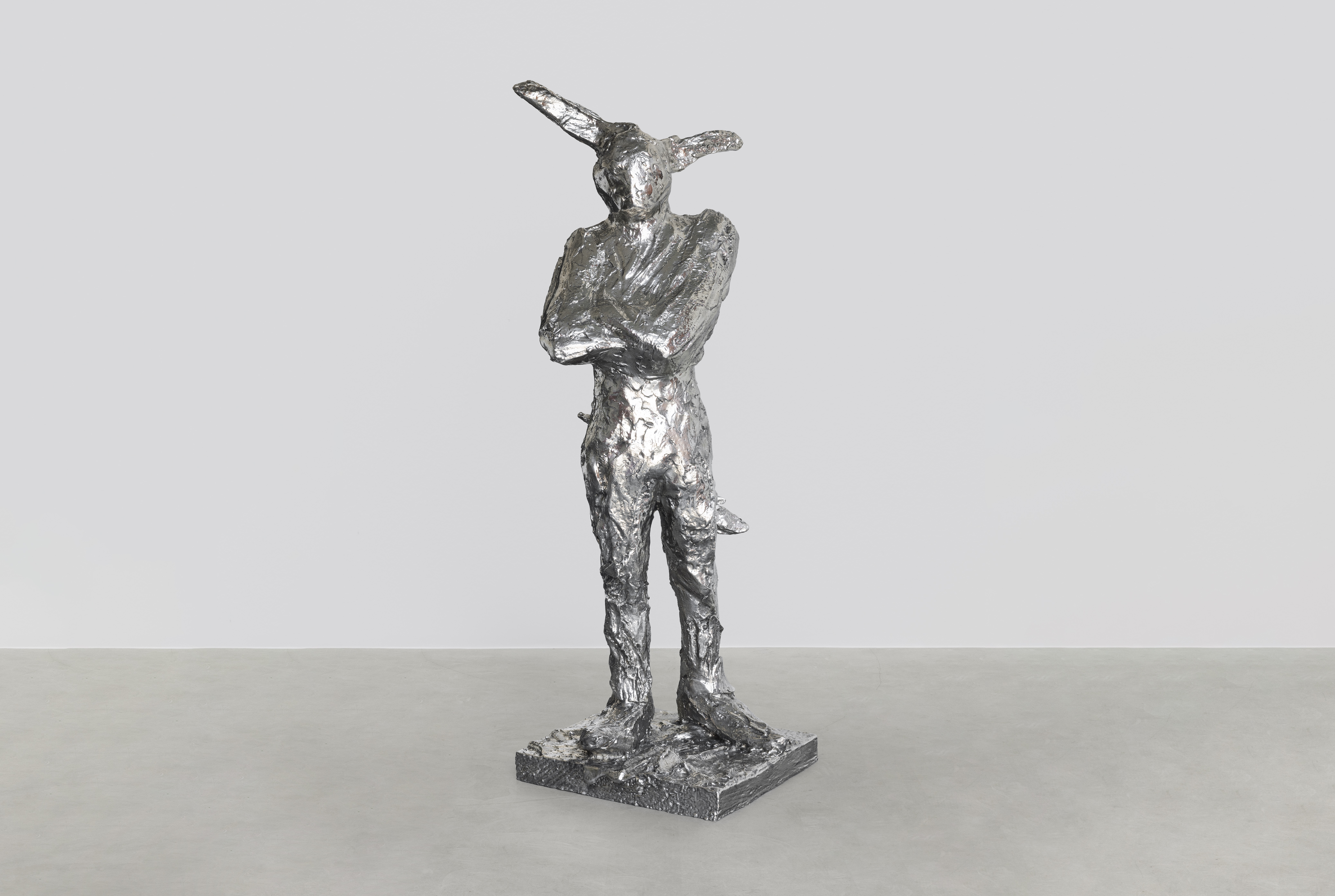 The Bunnyman sculpture from the front