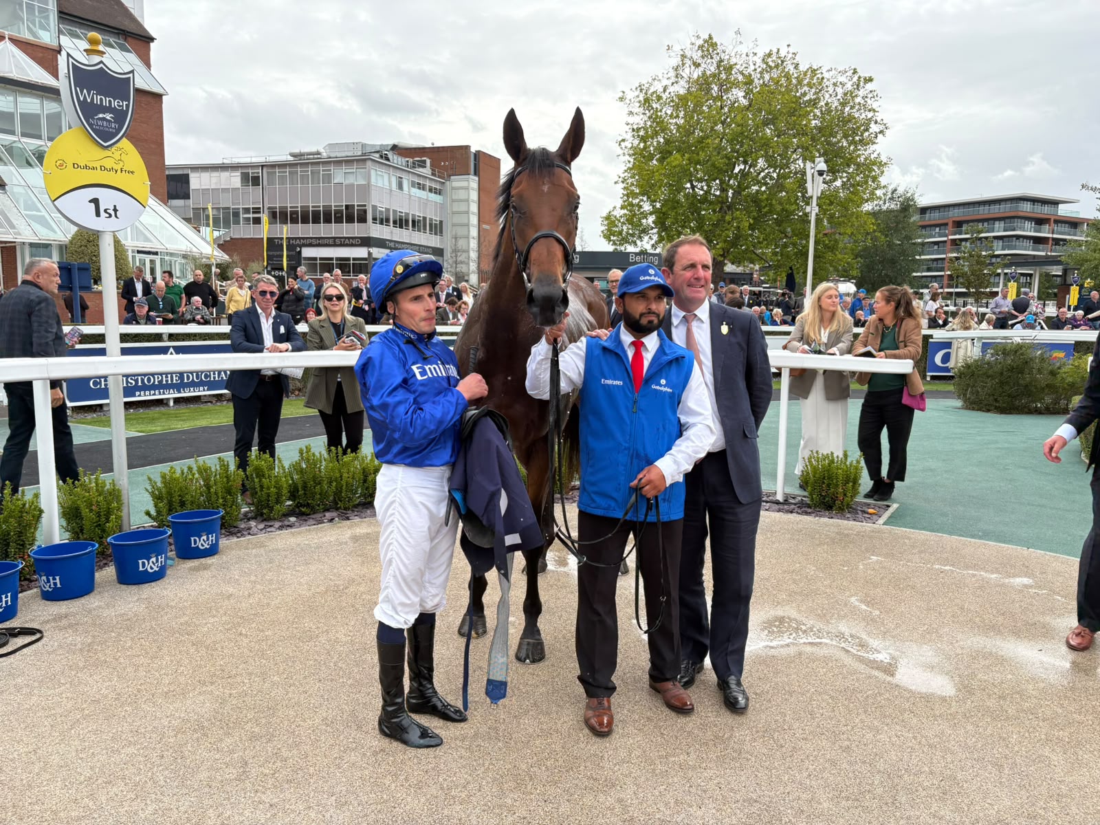 Charlie Appleby and William Buick with Bin Jahwar