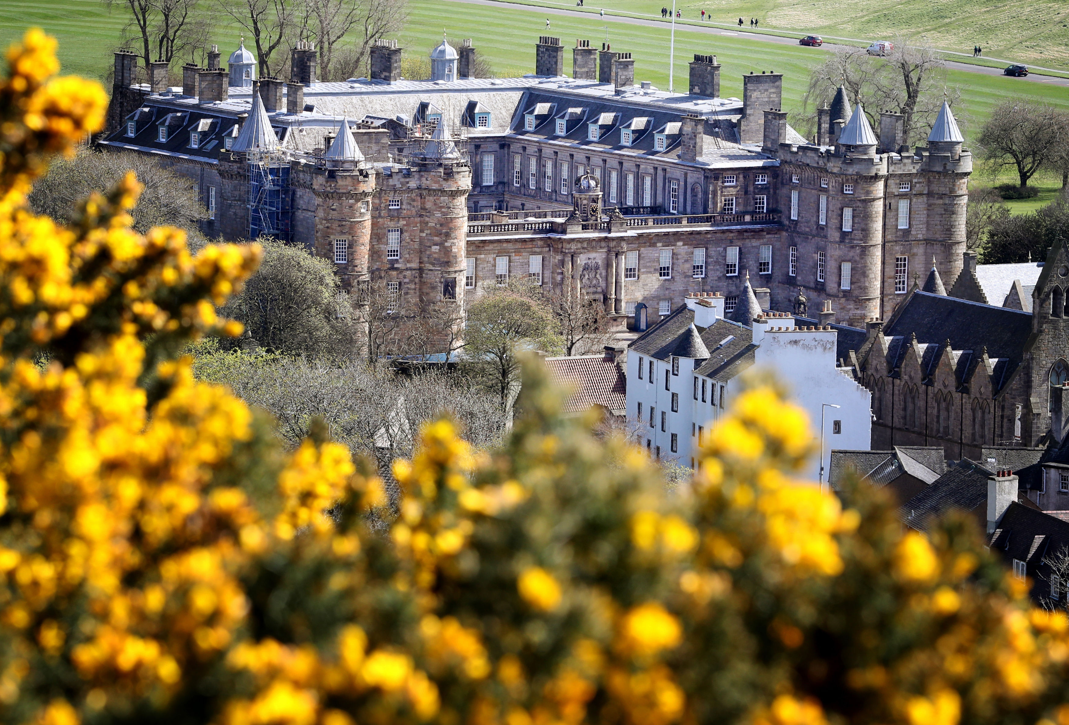 Aerial view of the Palace of Holyroodhouse