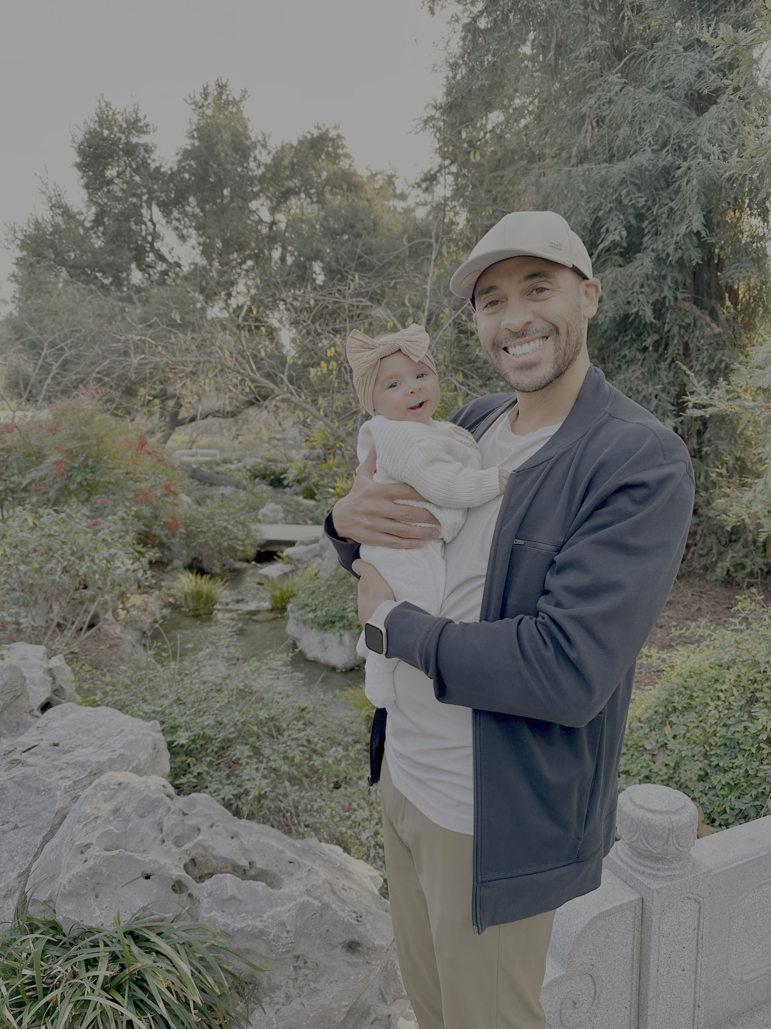 Chris Gordon with his daughter