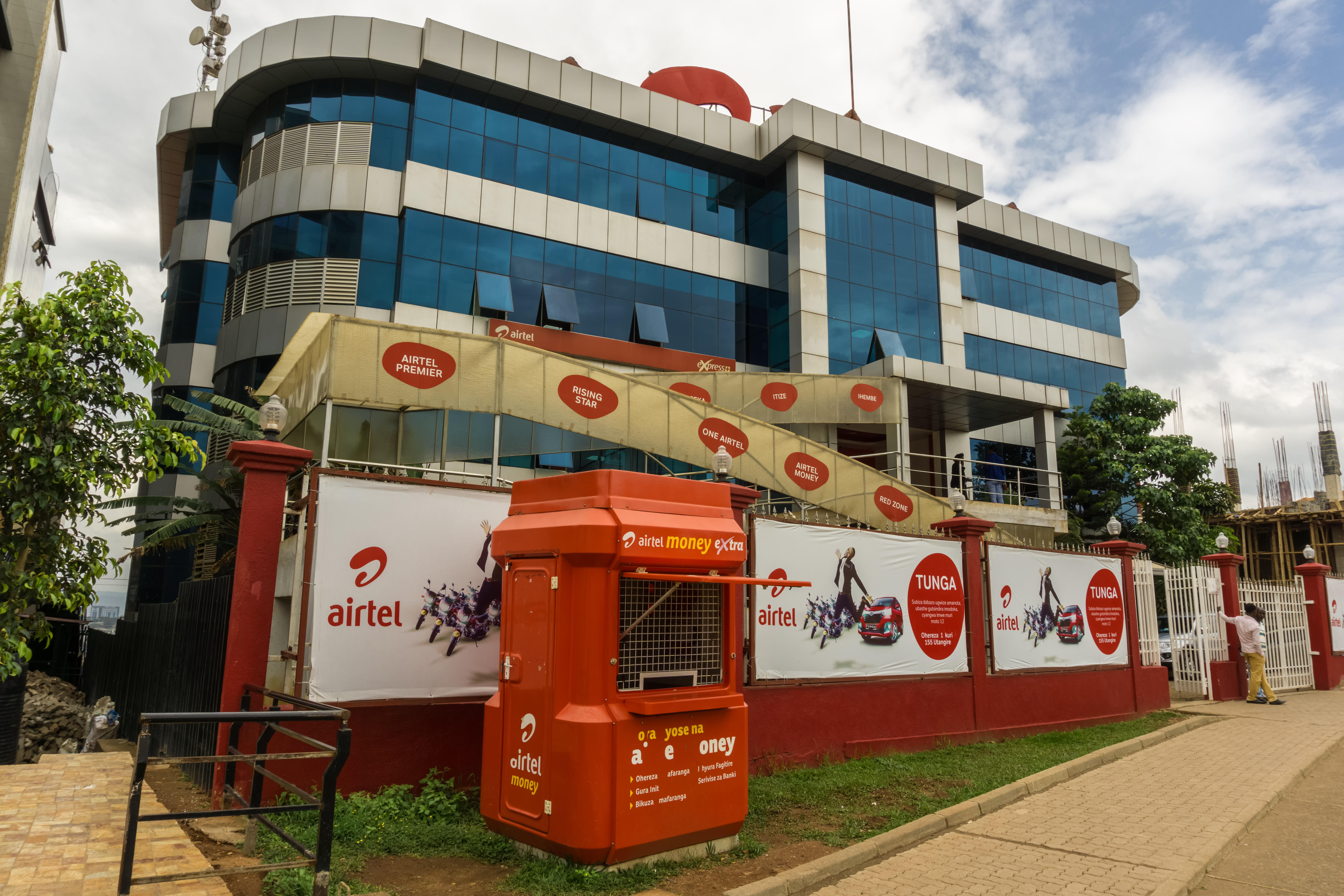 An Airtel Money kiosk outside Airtel offices