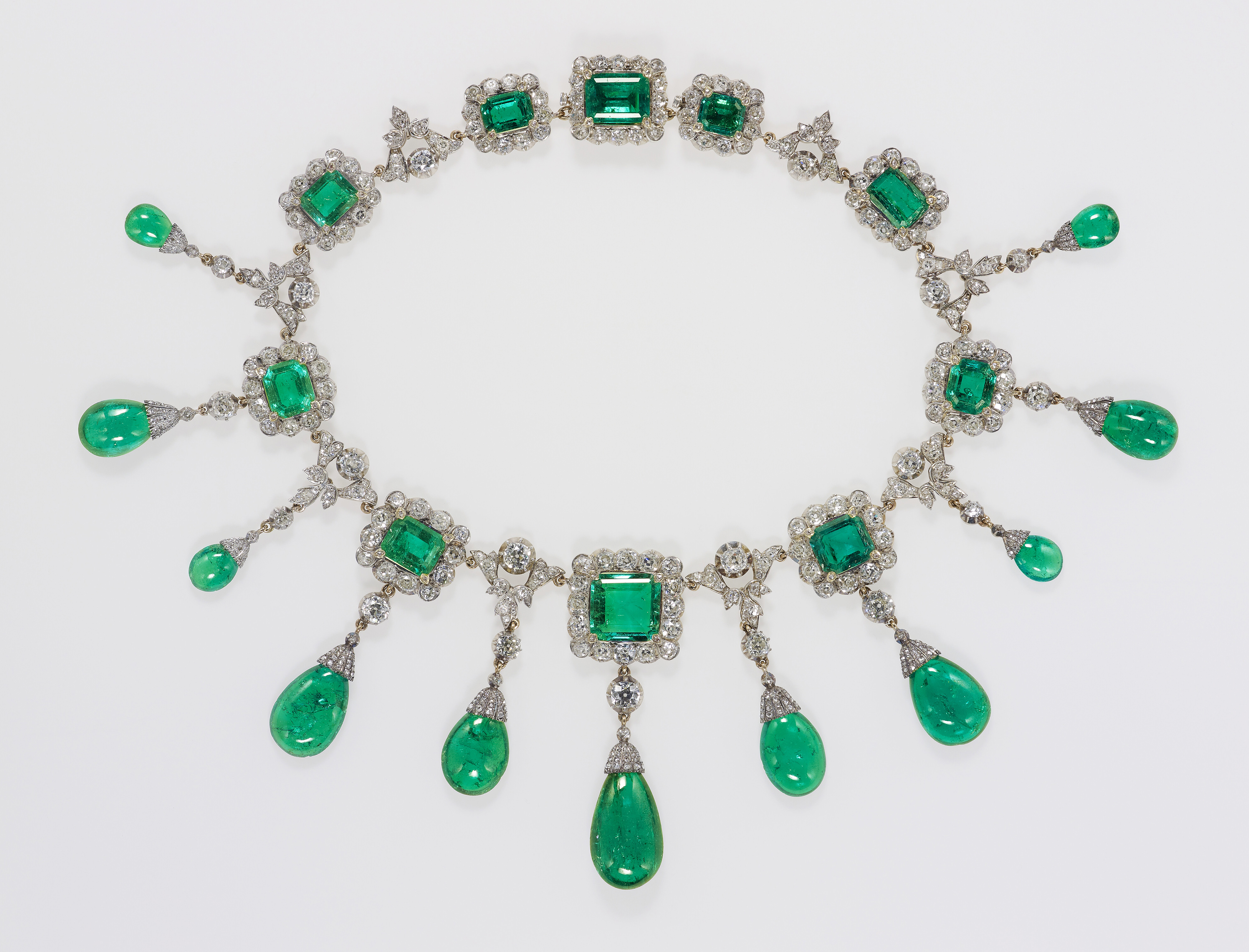 The Greville emerald and diamond necklace