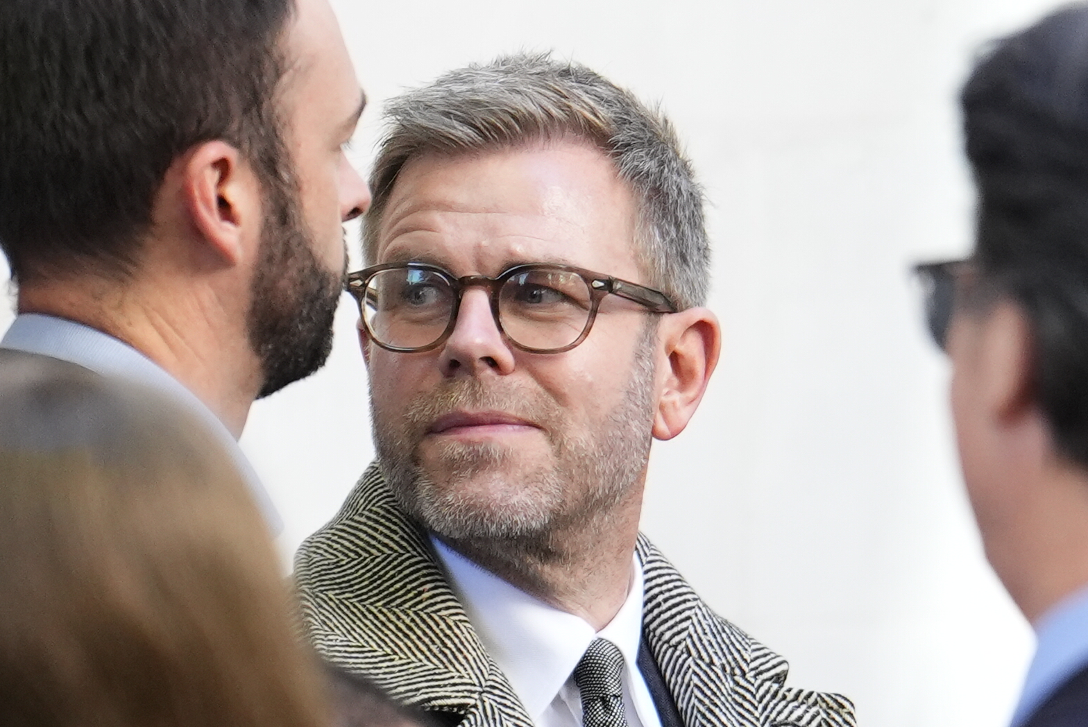 Sky presenter Matt Barbet leaves St Bride's Church in London