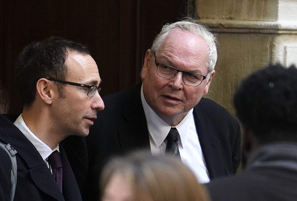 Adam Boulton leaves St Bride's Church