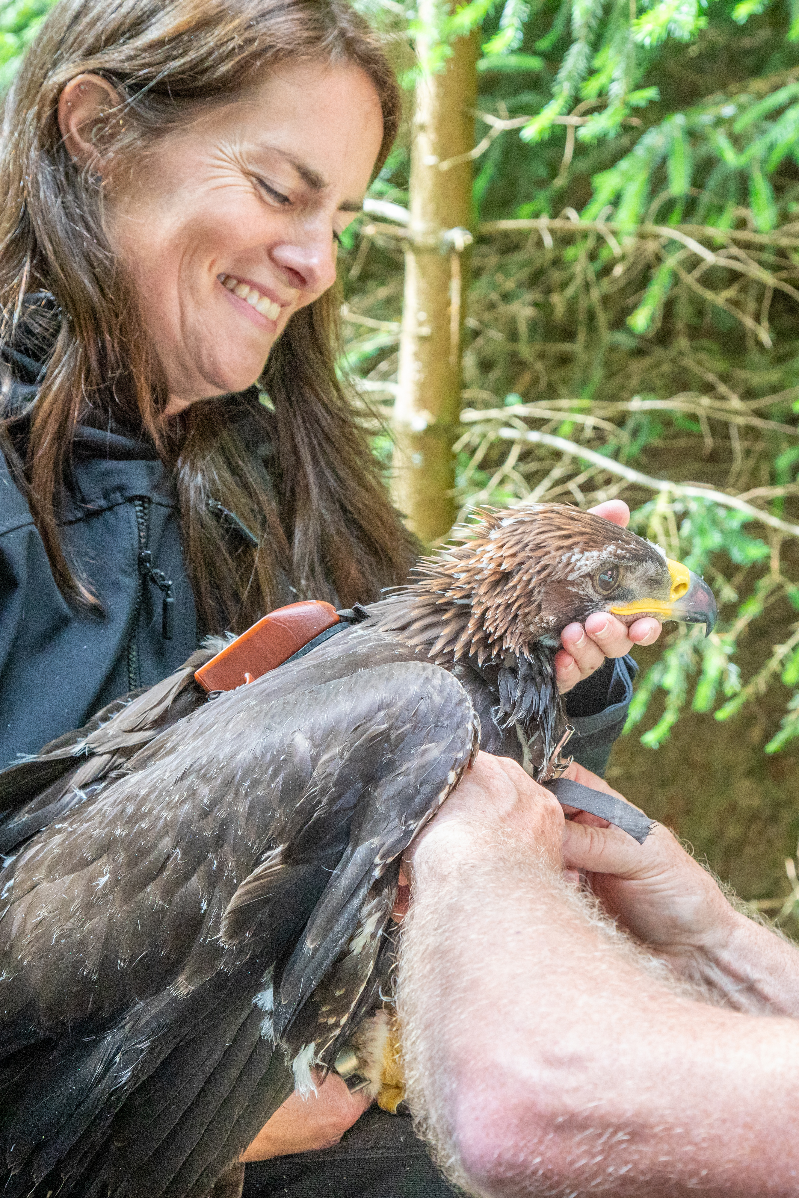 Dr Cat Barlow with Beaky Junior