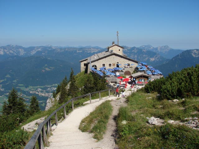 The Kehlsteinhaus, or Eagle’s Nest in the sunshine