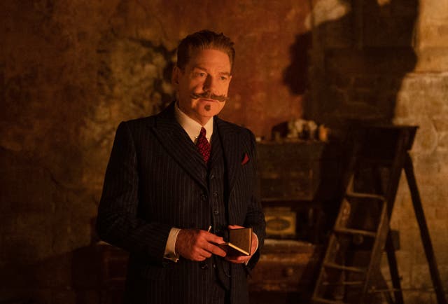 Sir Kenneth Branagh as Hercule Poirot in a scene from A Haunting In Venice