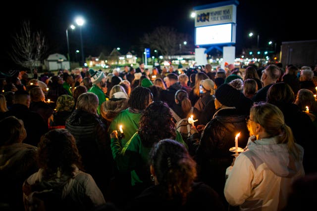 Residents of Newport News hold a candlelight vigil for Ms Zwerner