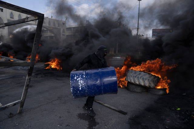 Burning tyres