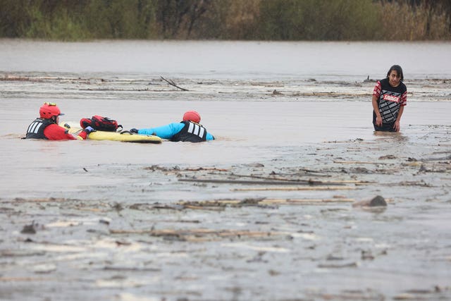 A rescue in the water