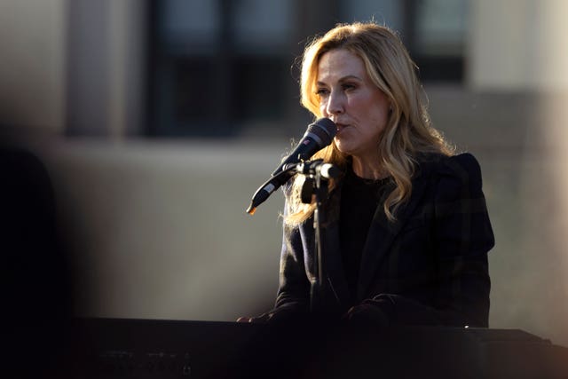 Singer Sheryl Crow performs during a vigil held for victims of The Covenant School school shooting on Wednesday