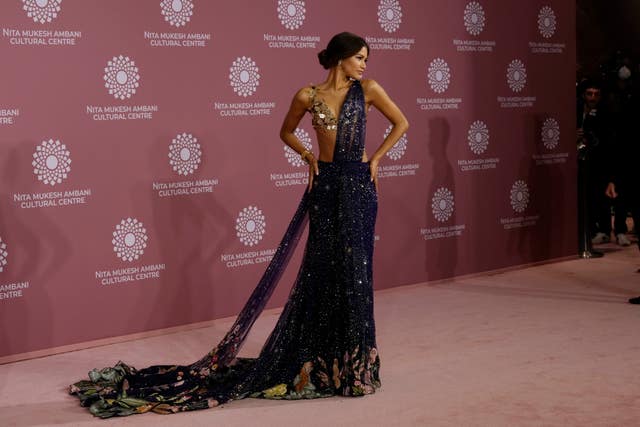 American actress Zendaya attends the second day inaugural function of the Nita Mukesh Ambani Cultural Centre in Mumbai, India, Saturday, April 1, 2023