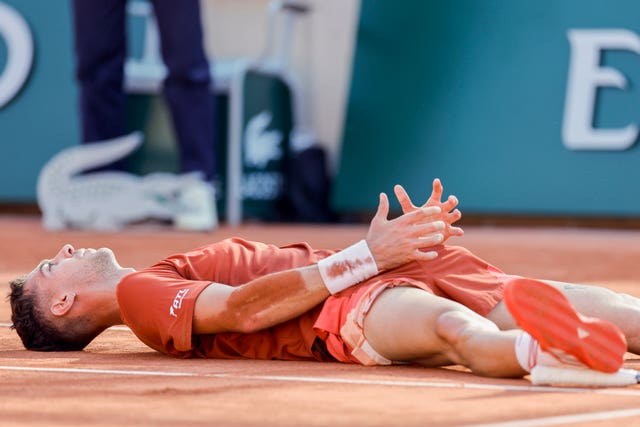 Thanasi Kokkinakis reacts after beating Stan Wawrinka 