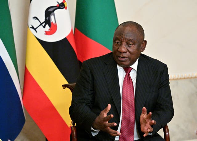 South African president Cyril Ramaphosa