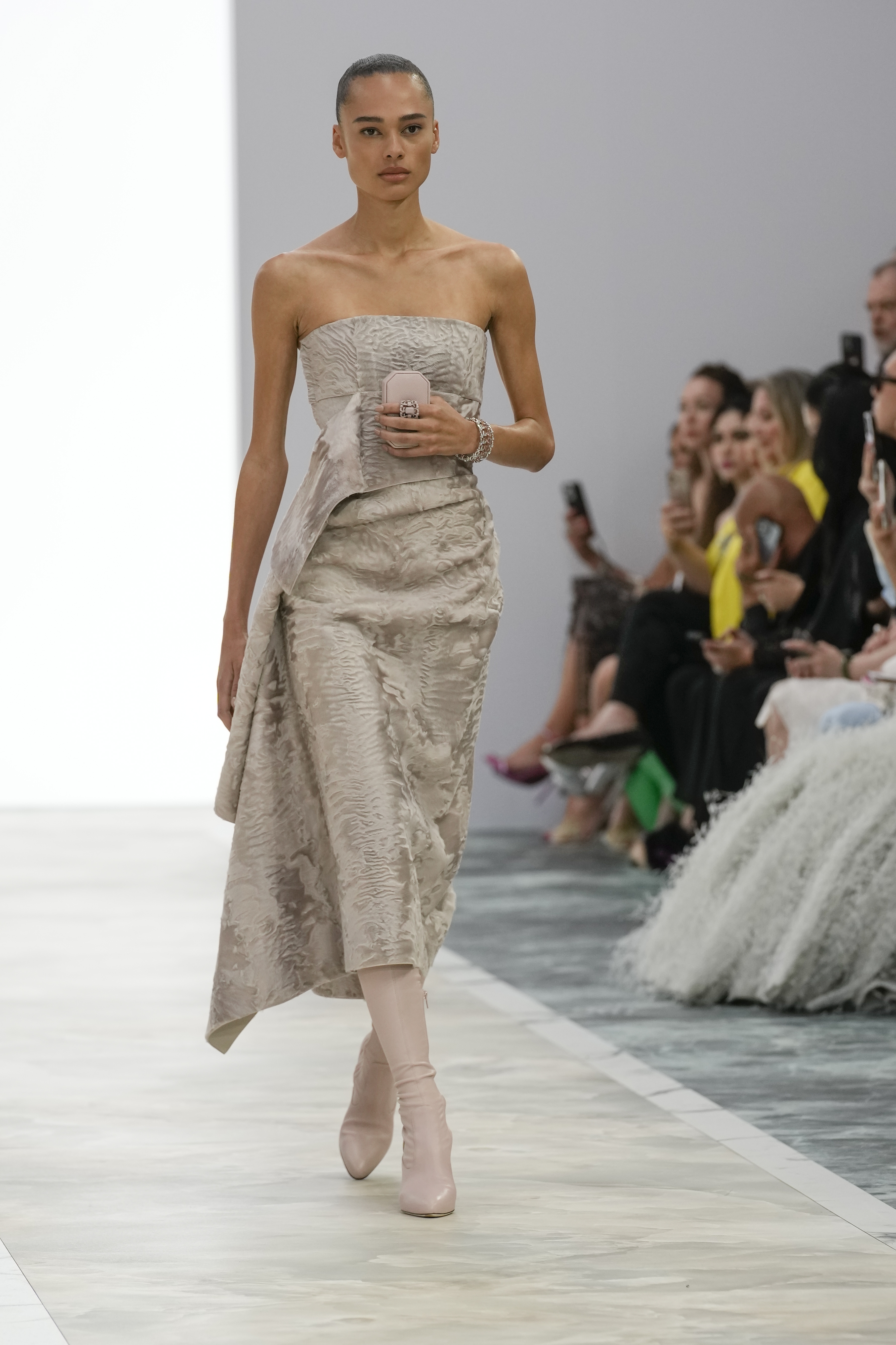 A model on the catwalk at Fendi
