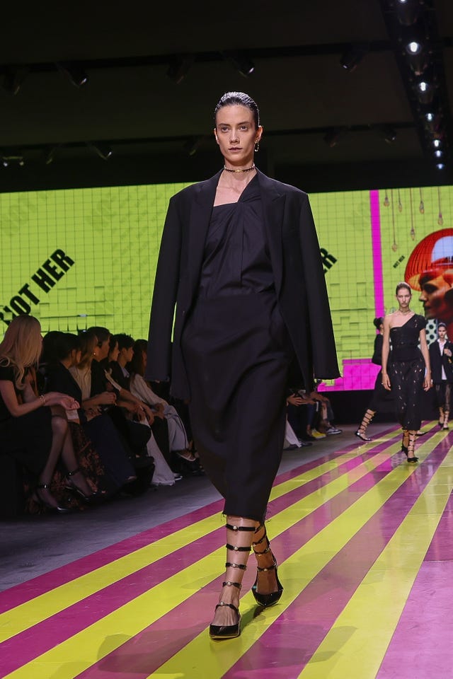 A model wears a creation for the Christian Dior Spring/Summer 2024 womenswear fashion collection presented Tuesday, Sept. 26, 2023 in Paris.